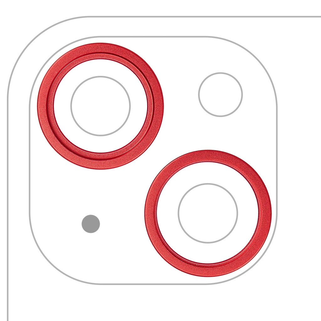 Rückkamera-Zierring für iPhone 14 / 14 Plus (Rot) (2er-Set)