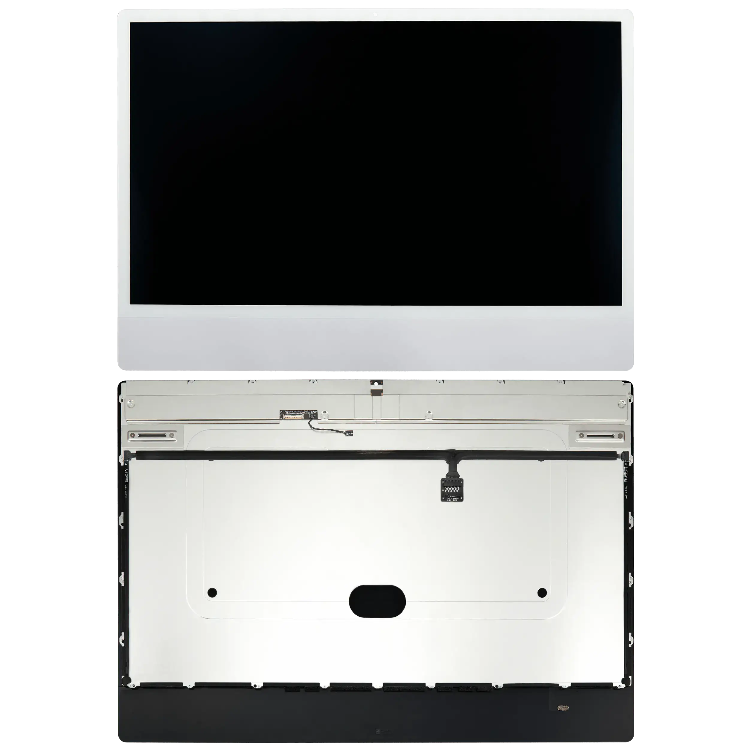 Complete LCD Display for iMac 24" A2874/A2873/A2438 (2023/2021) – LG204A-215 LM235UH1 SDD1 – Used OEM Pull, Grade A (Small Camera Cutout) Silver