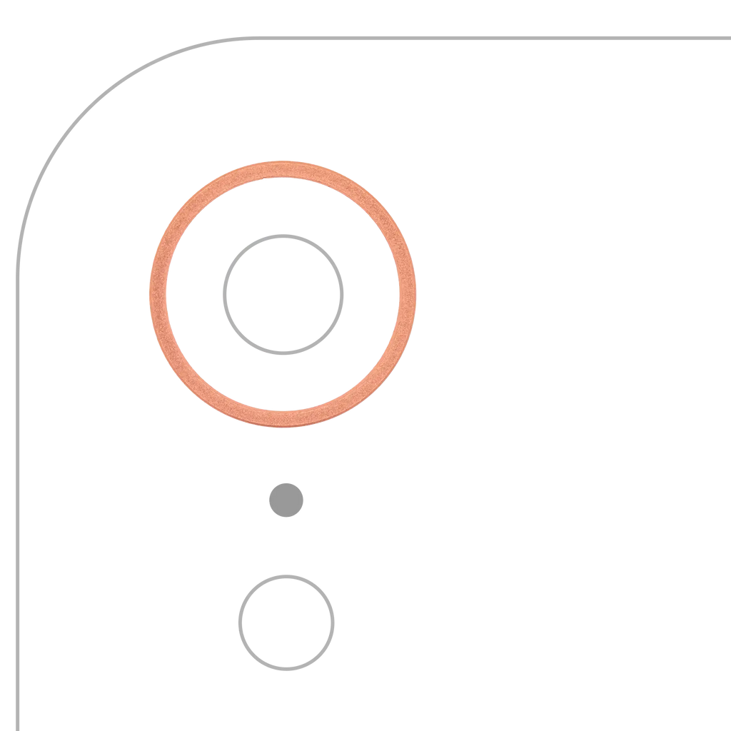 Camera Lens Ring for iPhone XR (Coral) (10-Pack)
