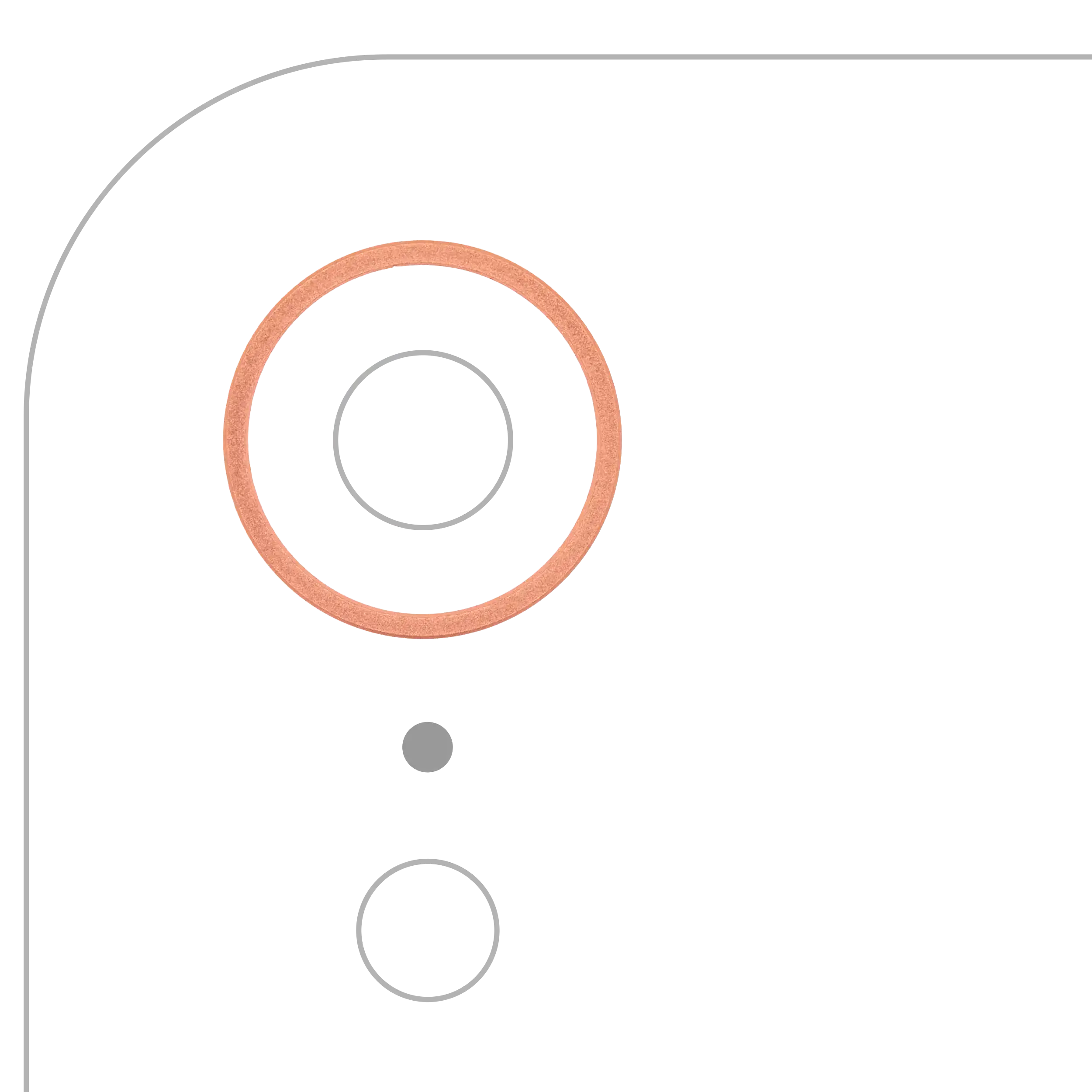 Camera Lens Ring for iPhone XR (Coral) (10-Pack)