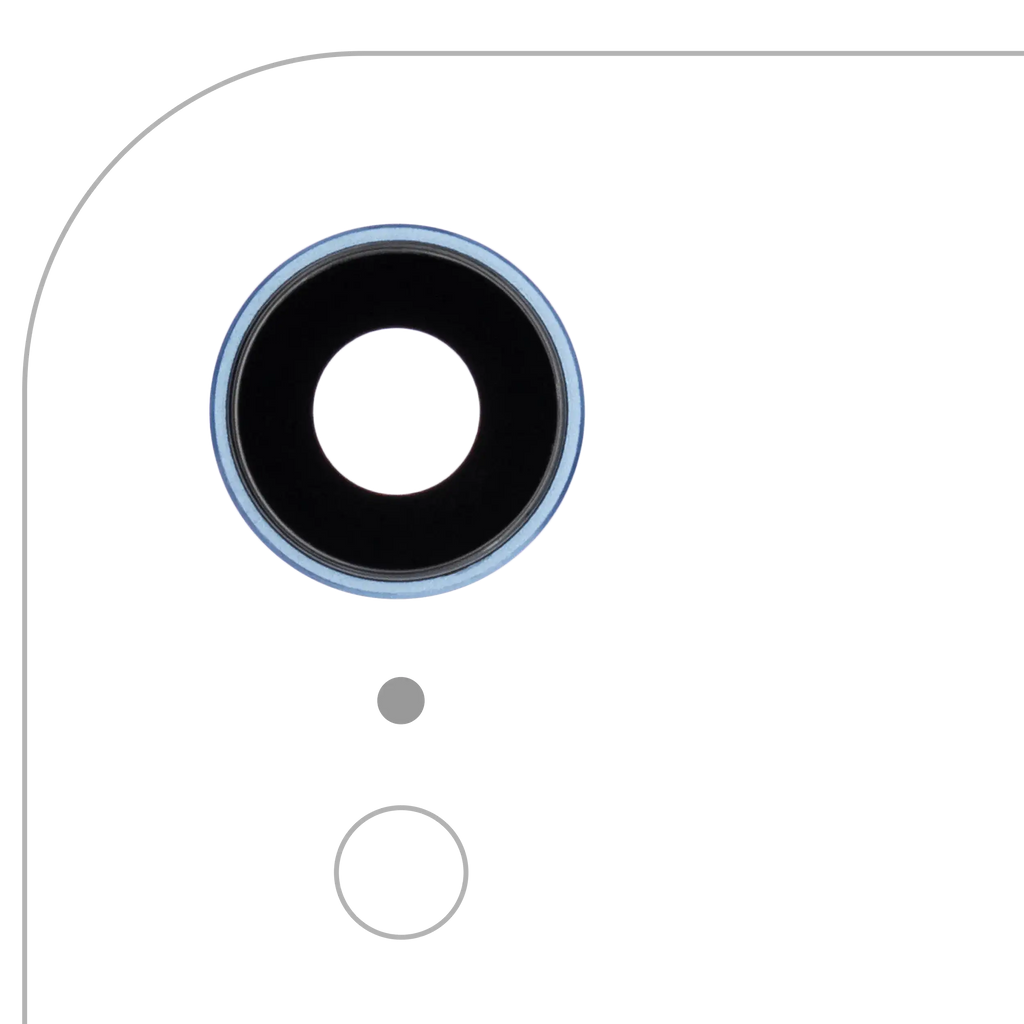 Rear Camera Lens with Holder and Frame for iPhone XR (Aftermarket Plus) (Blue) (10 Pack)