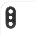 Kameralinse hinten mit Halterung+Rahmen für iPhone X Spacegrau Premium