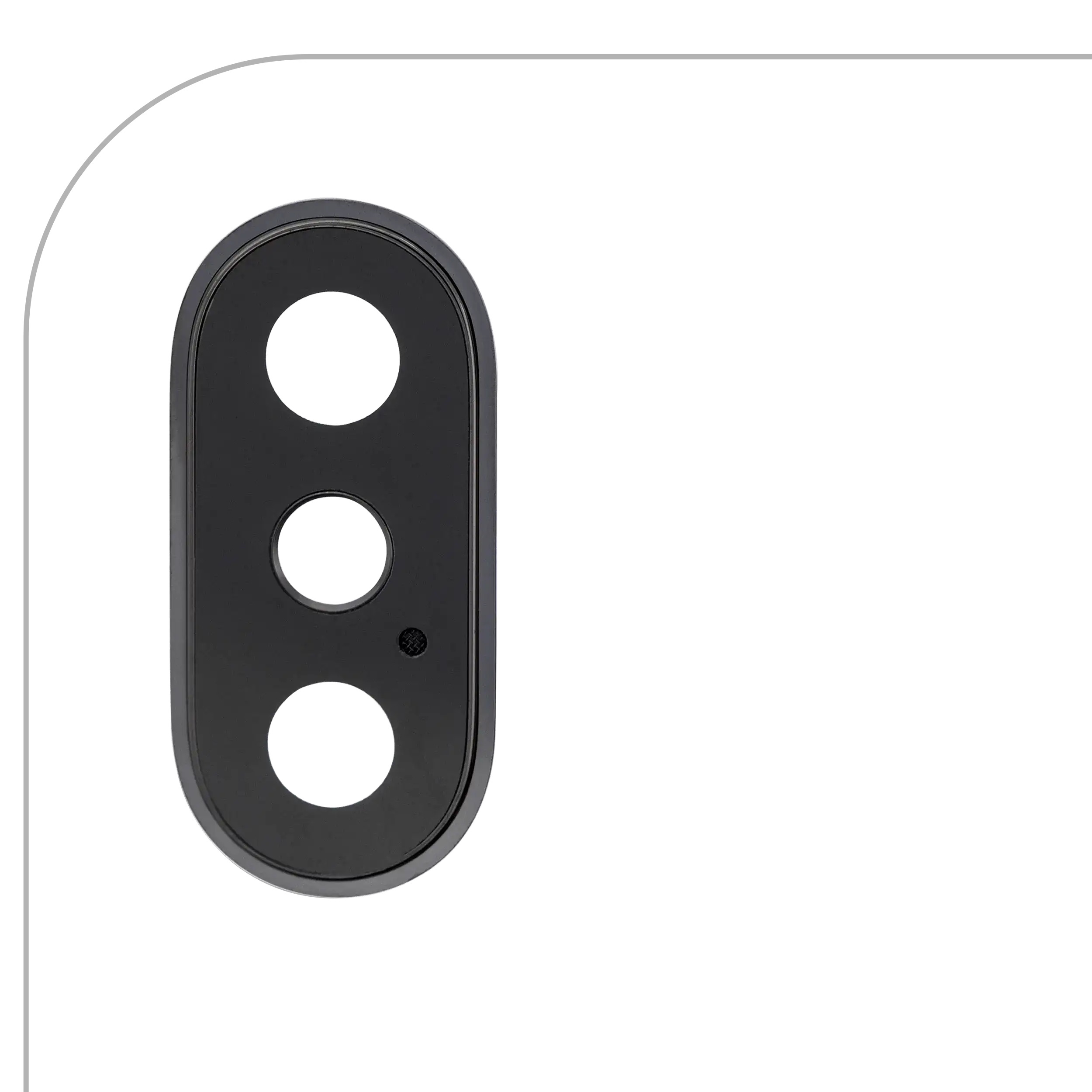 Kameralinse hinten mit Halterung+Rahmen für iPhone X Spacegrau Premium