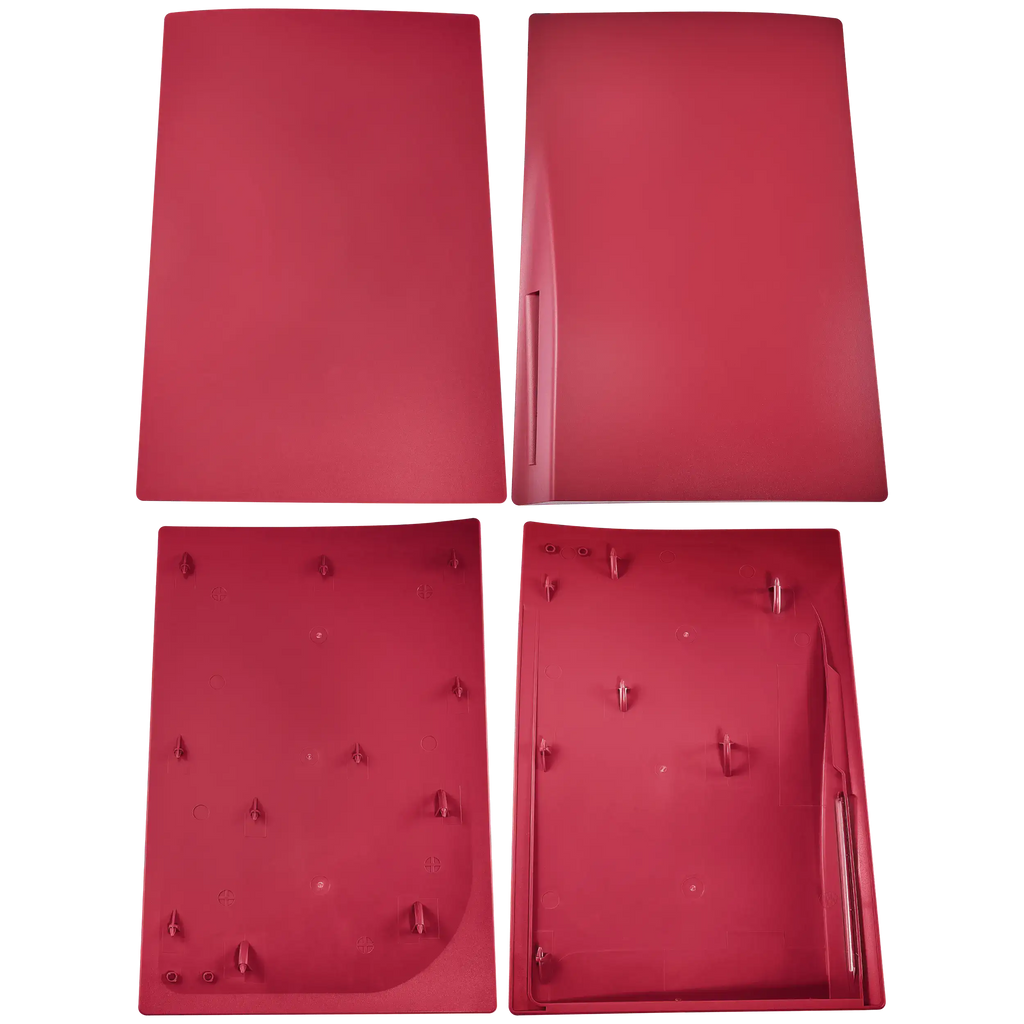 Faceplate Cover (Top and Bottom Parts) for PlayStation 5 (1000 / 1100 / 1200) (Rose Red)