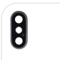 Kameralinse hinten m. Halterung+Rahmen f. iPhone XS/XS Max Silber Echt-Saphir