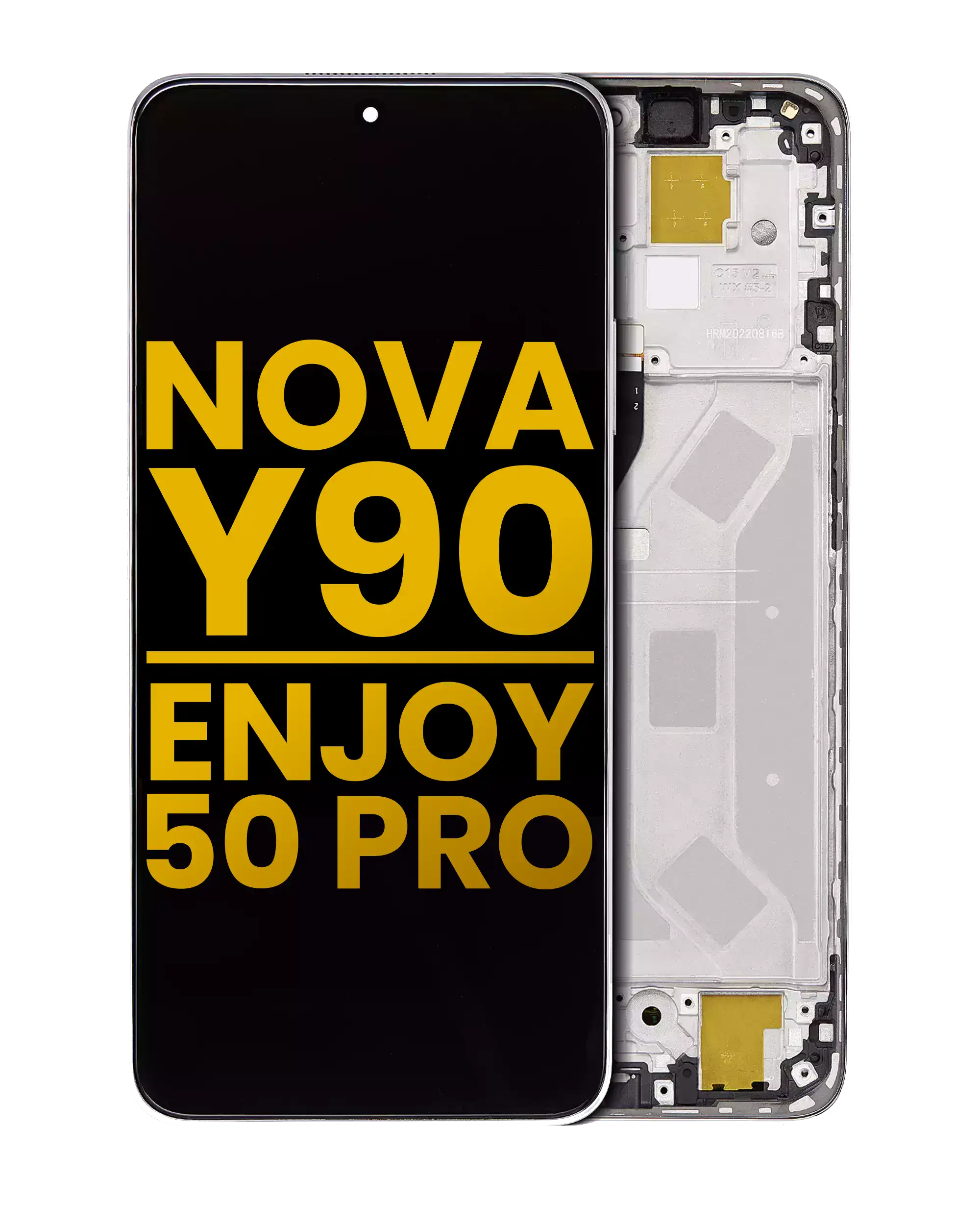 Full LCD Display with Frame for Huawei Nova Y90 / Enjoy 50 Pro (Refurbished, Pearl White)