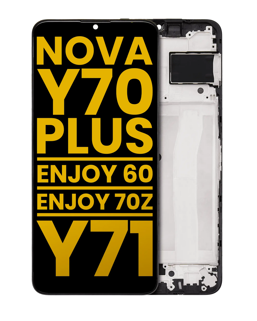 LCD Display with Frame for Huawei Nova Y70 Plus, Enjoy 60, Enjoy 70Z, Y71 (Refurbished) (All Colors)