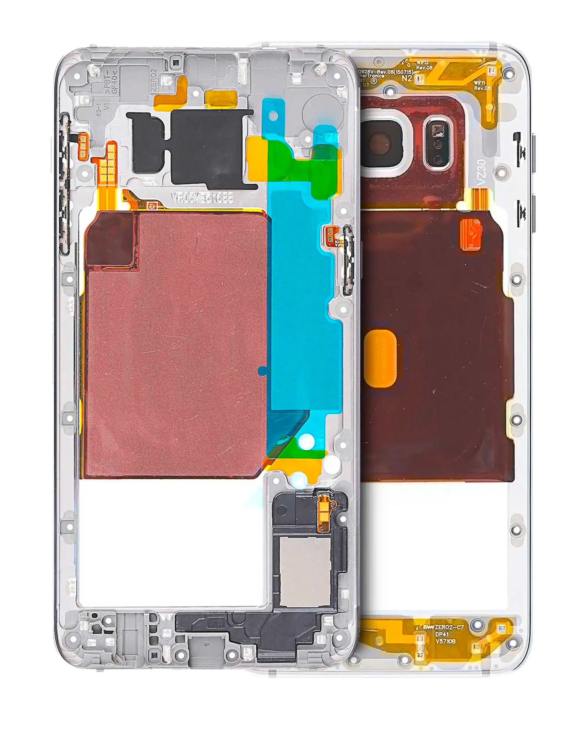 Midframe/Rahmen Samsung Galaxy S6 Edge Plus White Pearl mit Kleinteilen