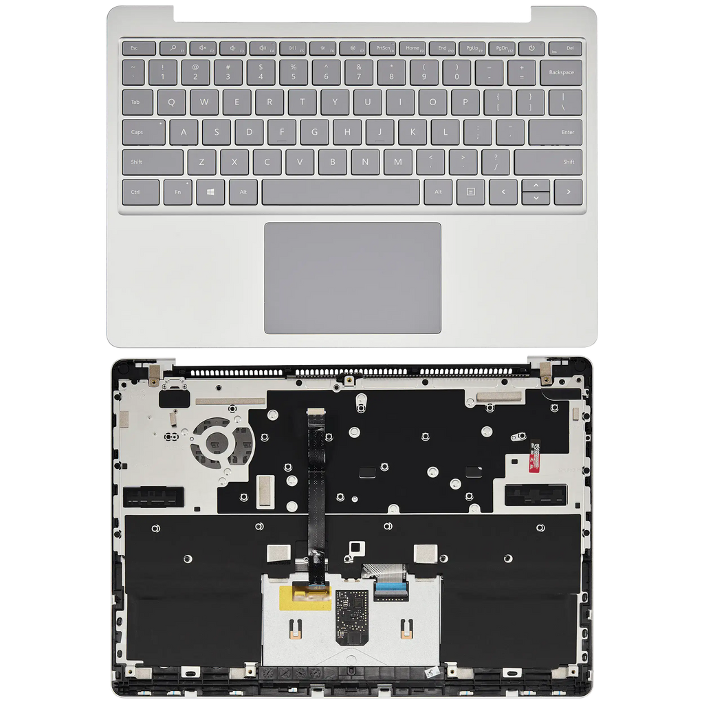 Palmrest with Touchpad and Keyboard for Microsoft Surface Laptop Go (1943) (Silver) (US Keyboard)