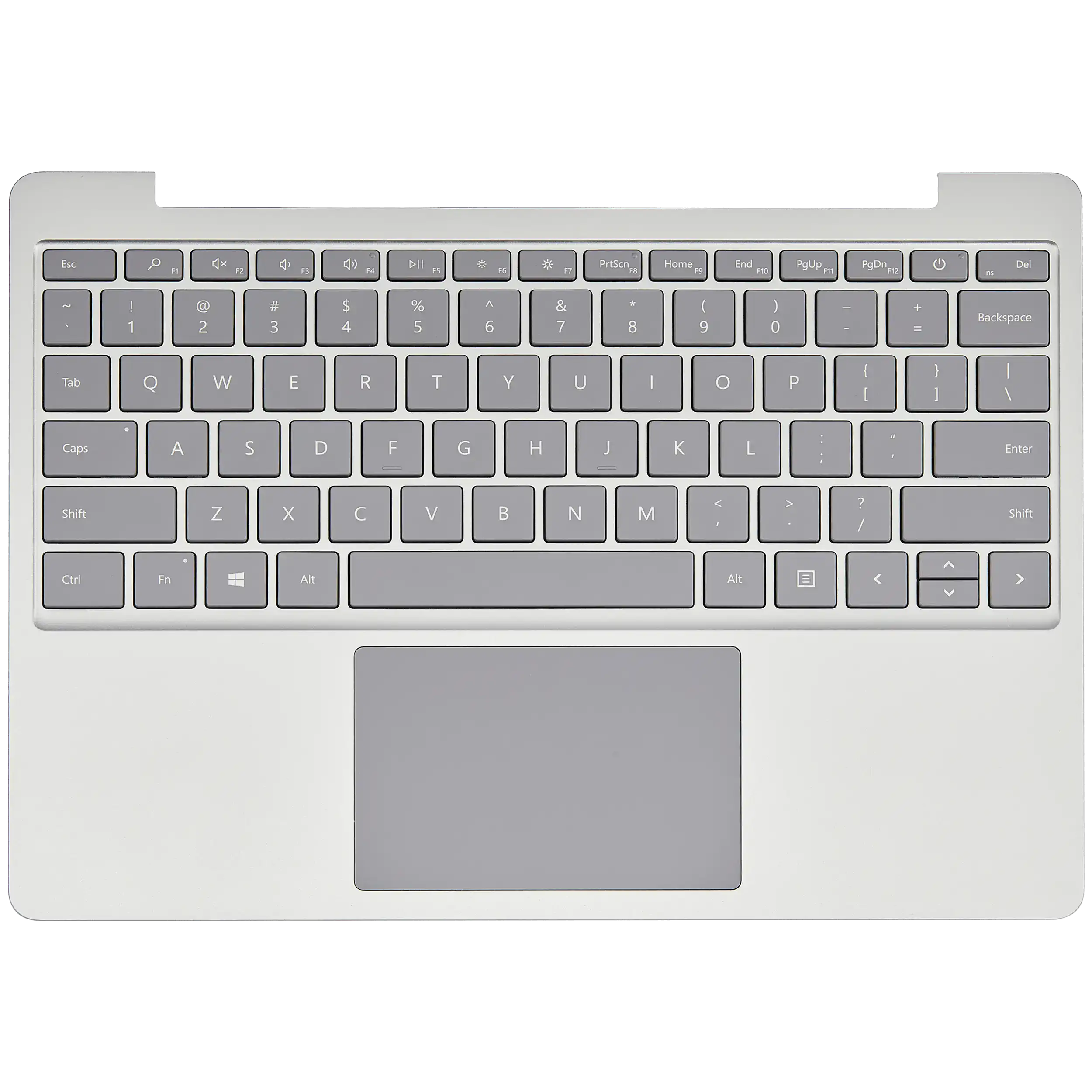 Palmrest with Touchpad and Keyboard for Microsoft Surface Laptop Go (1943) (Silver) (US Keyboard)