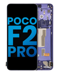 Display mit Rahmen für Xiaomi Poco F2 Pro/Redmi K30 Pro, Lila, InCell