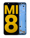 OLED-Display mit Rahmen für Xiaomi Mi 8 (Refurbished) (Blau)
