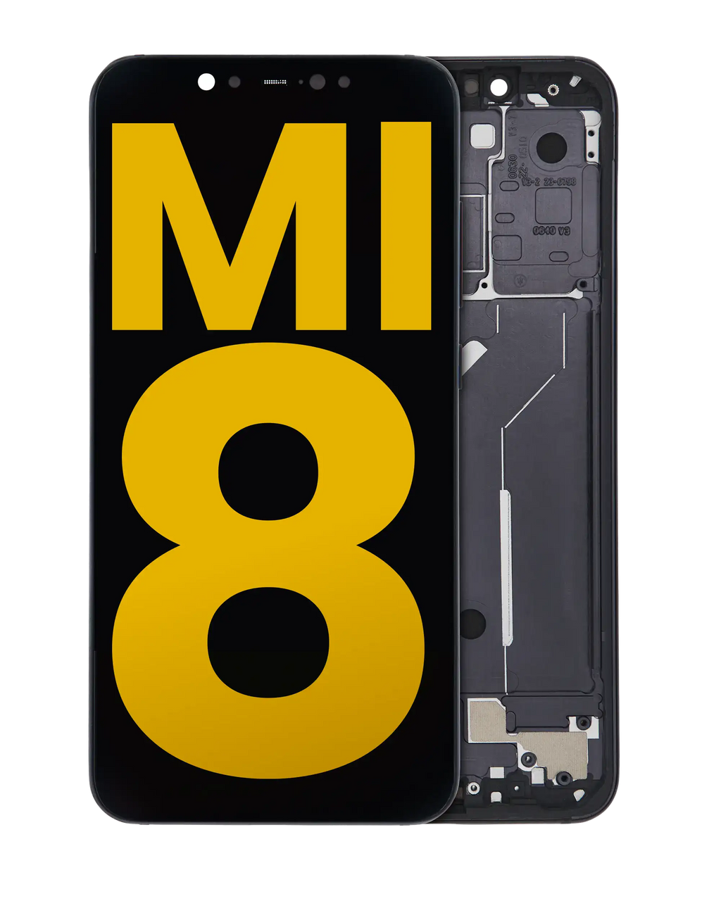 OLED-Display mit Rahmen für Xiaomi Mi 8 (Refurbished) (Schwarz)