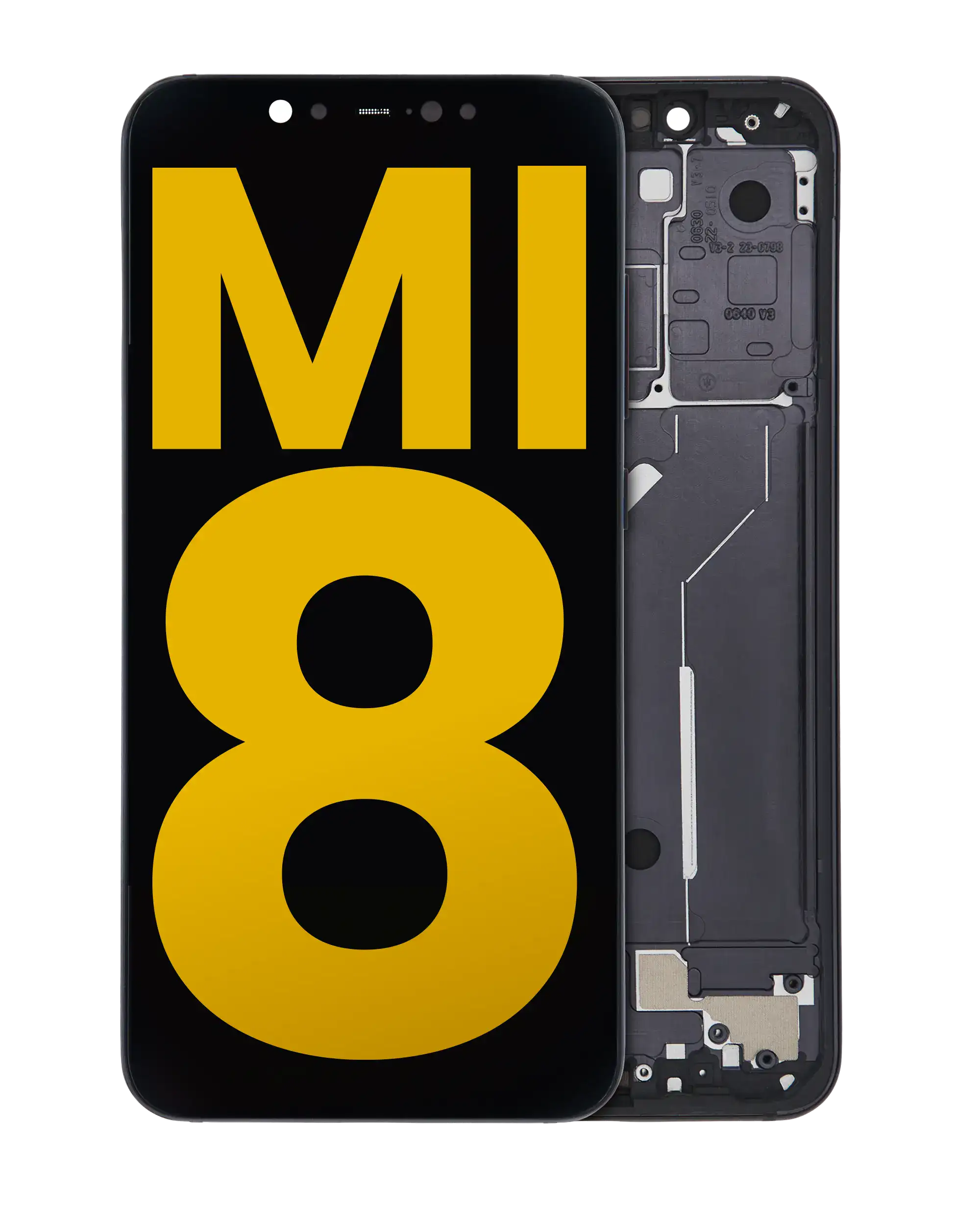 OLED-Display mit Rahmen für Xiaomi Mi 8 (Refurbished) (Schwarz)