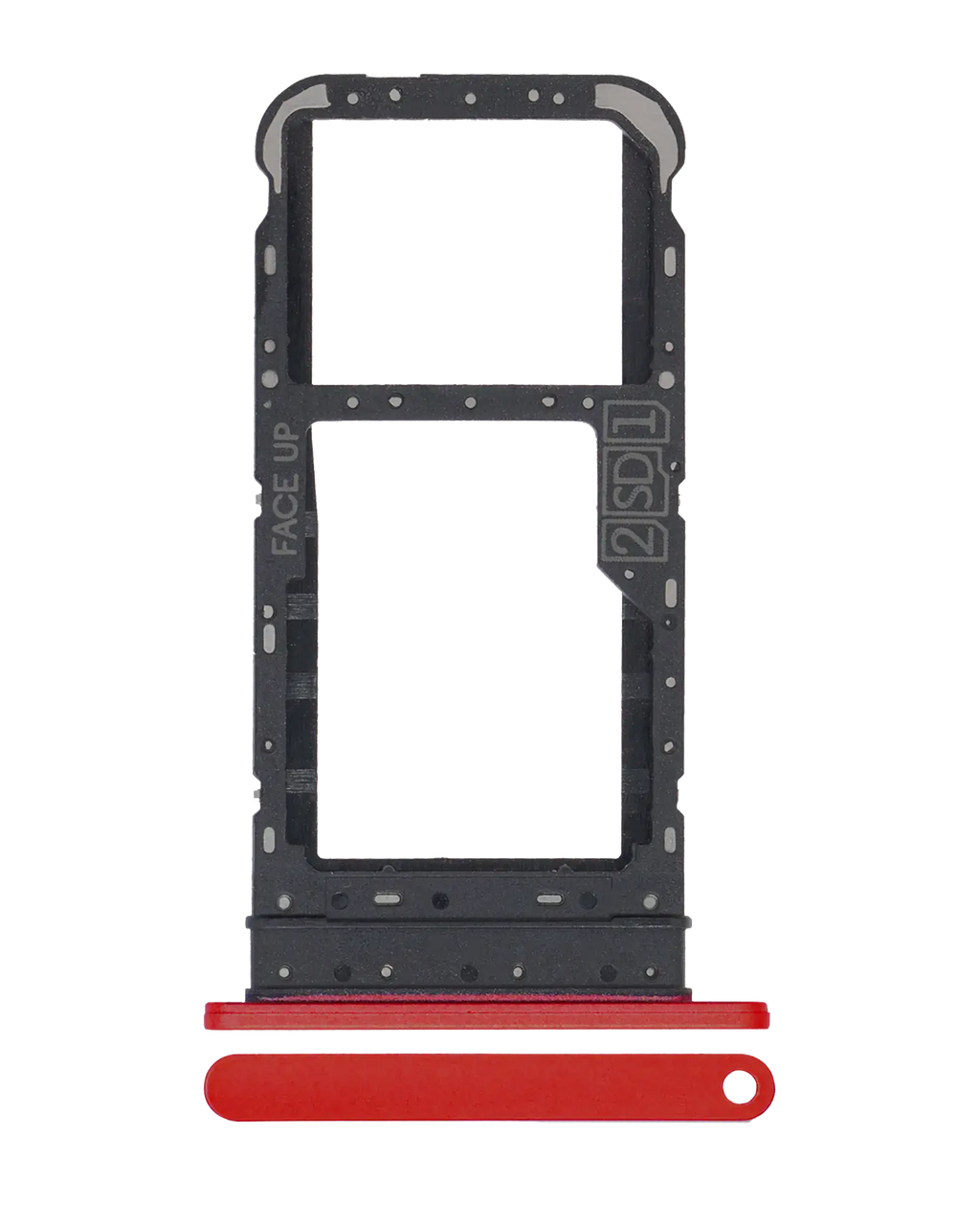 Dual-SIM-Kartenfach für Motorola Moto E7 (XT2095 / 2020) (Rot)