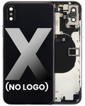 Backcover m. Kleinteilen f. iPhone X Space Grau, Aftermarket Plus, o. Logo