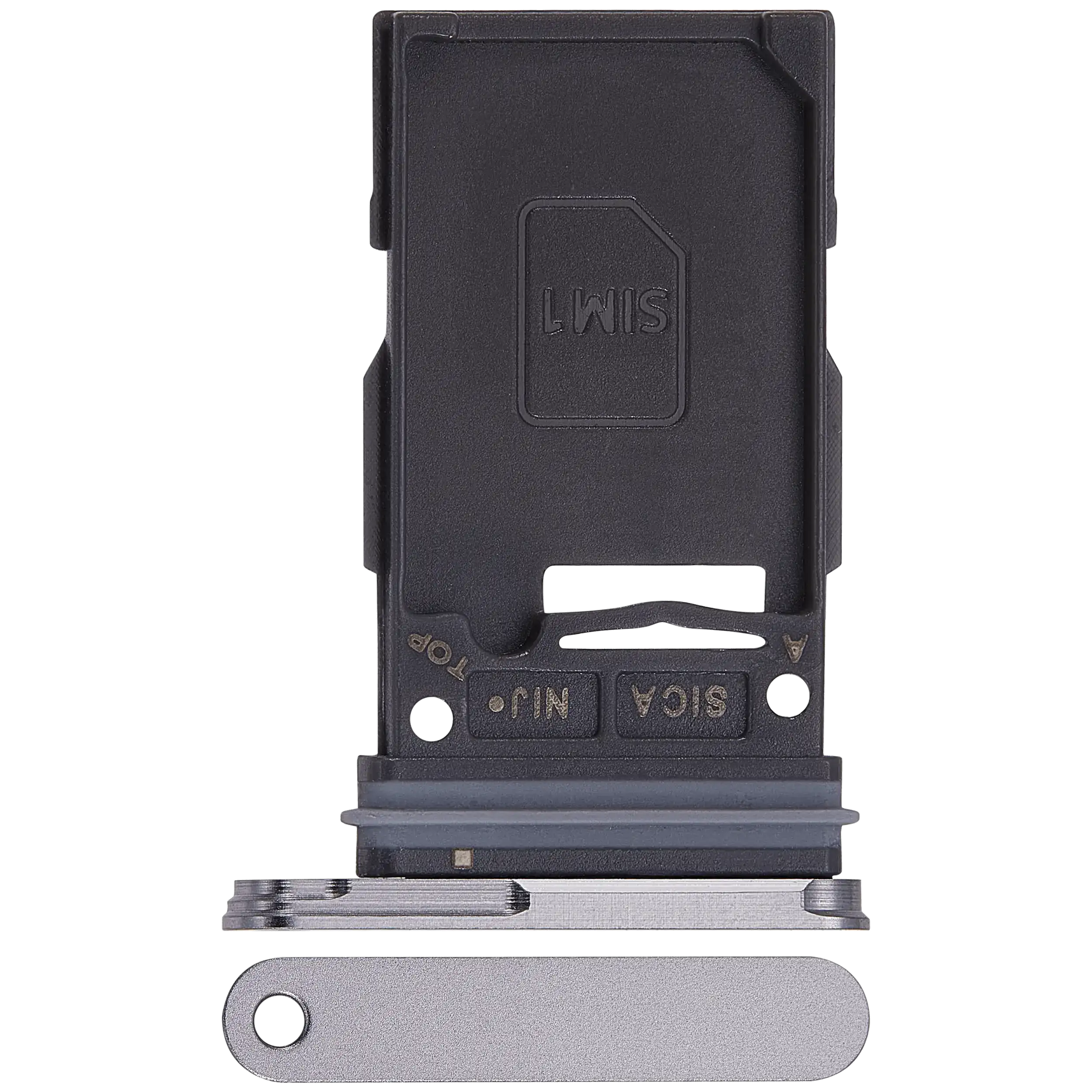 Single SIM Card Tray for Samsung Galaxy S25 / S25 Plus (Premium) (Silver Shadow)