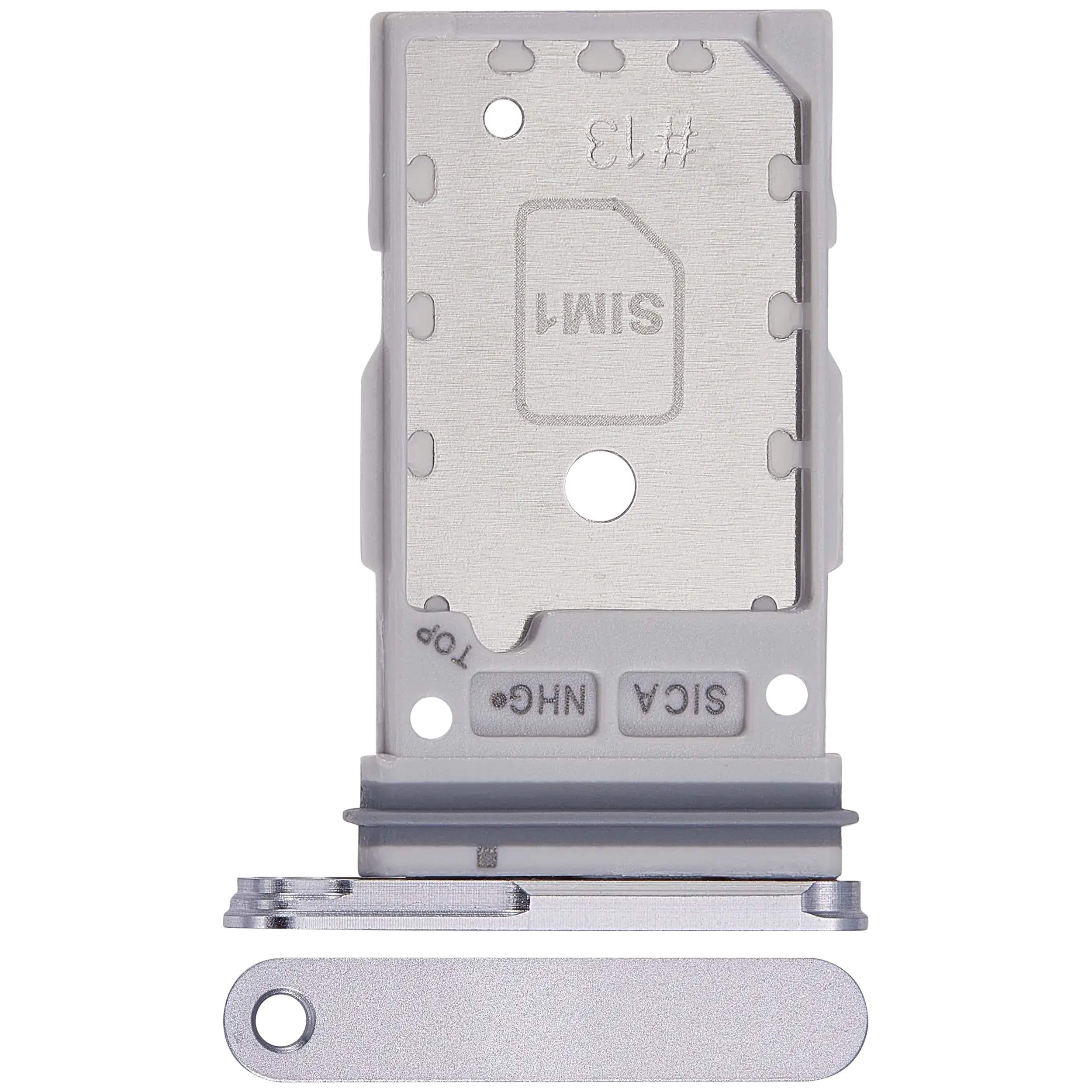 Dual SIM Card Tray for Samsung Galaxy S25 / S25 Plus (Premium) (Silver Shadow)