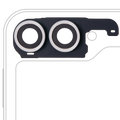 Rear Camera Lens with Cover Bezel Ring for Samsung Galaxy Z Flip 6 5G (F741) (Premium) (Silver Shadow)