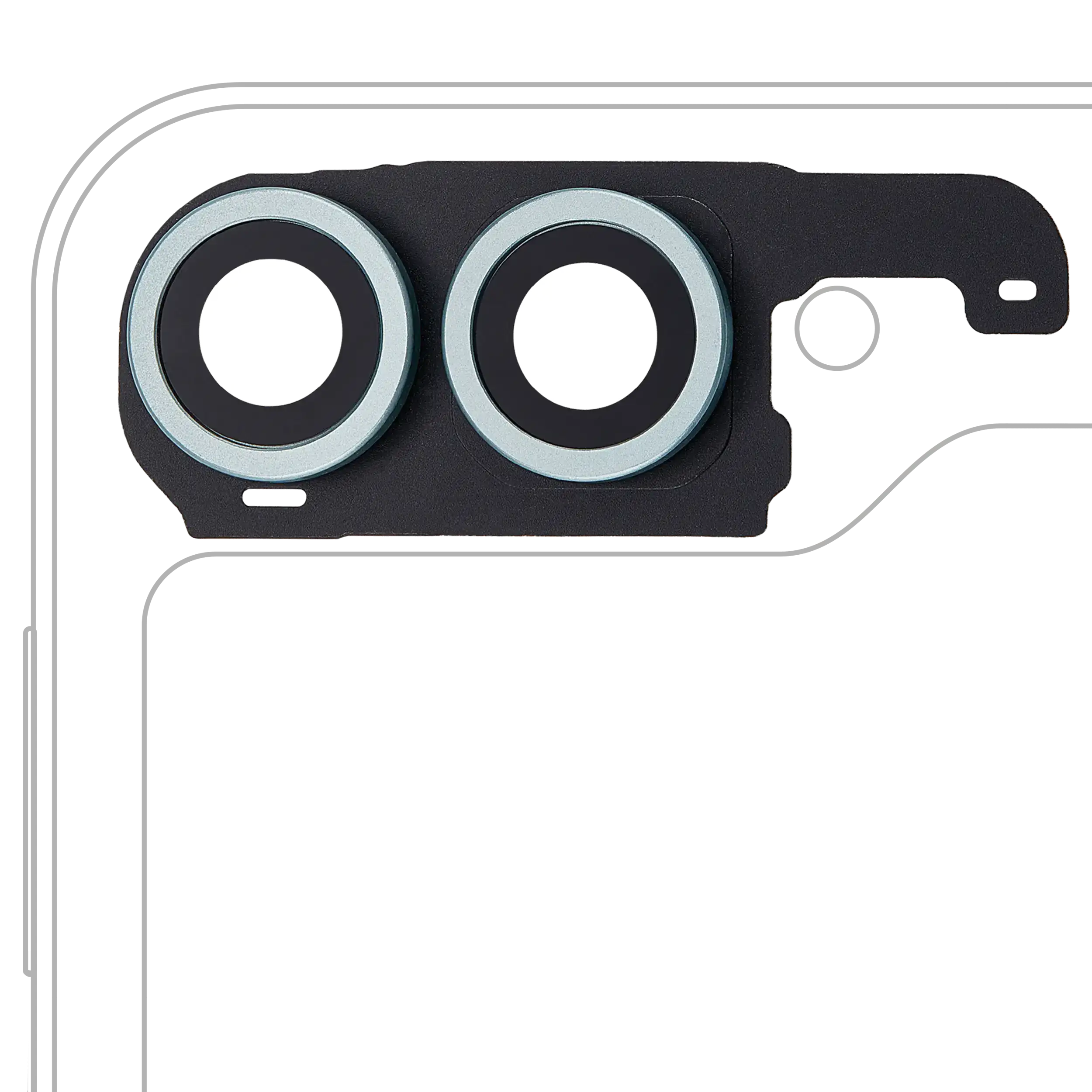 Rear Camera Lens with Cover and Frame Ring for Samsung Galaxy Z Flip 6 5G (F741) (Premium) (Mint)