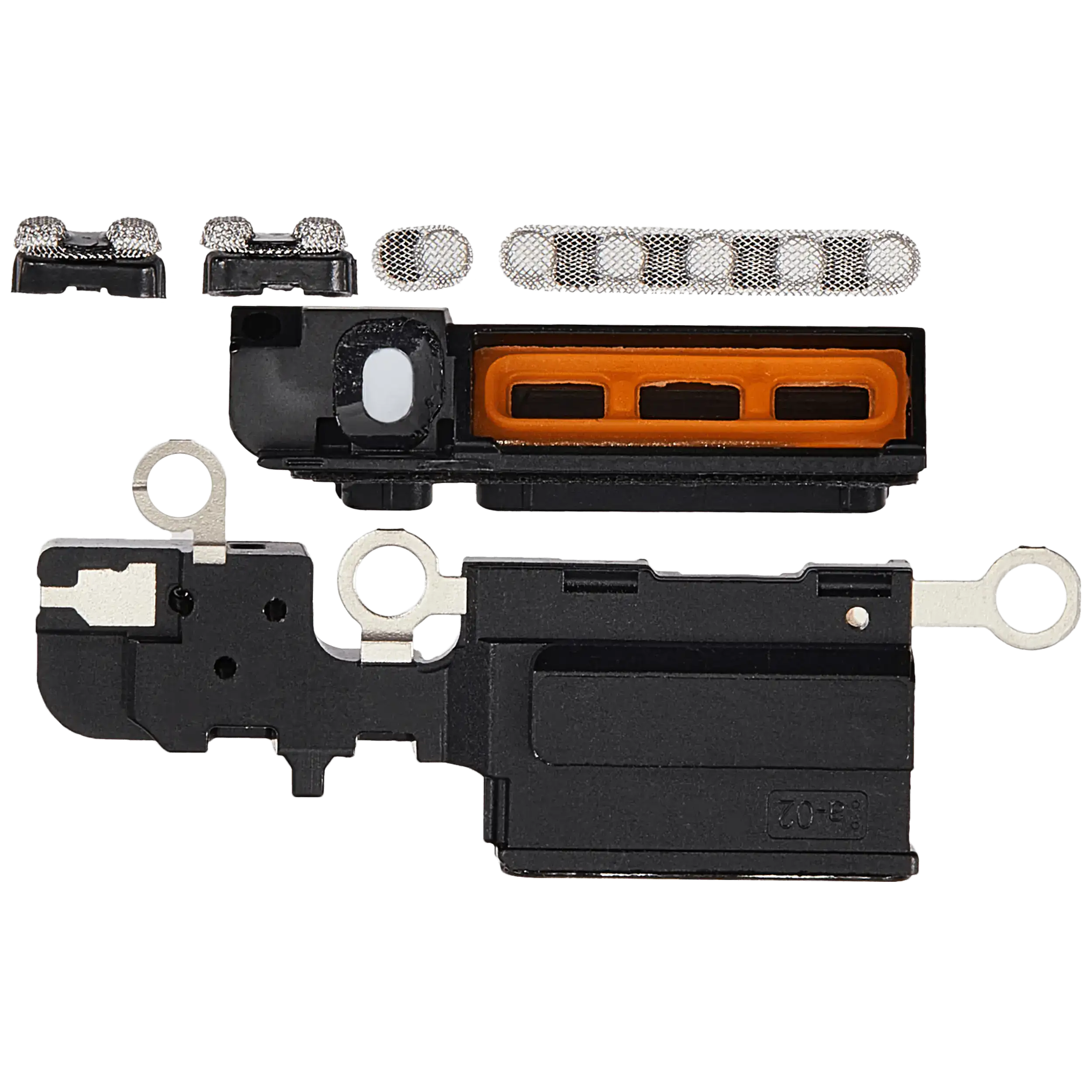 Lautsprecher-/Mikrofon-Mesh für iPhone 16 Plus (Weiß) (10er Pack)