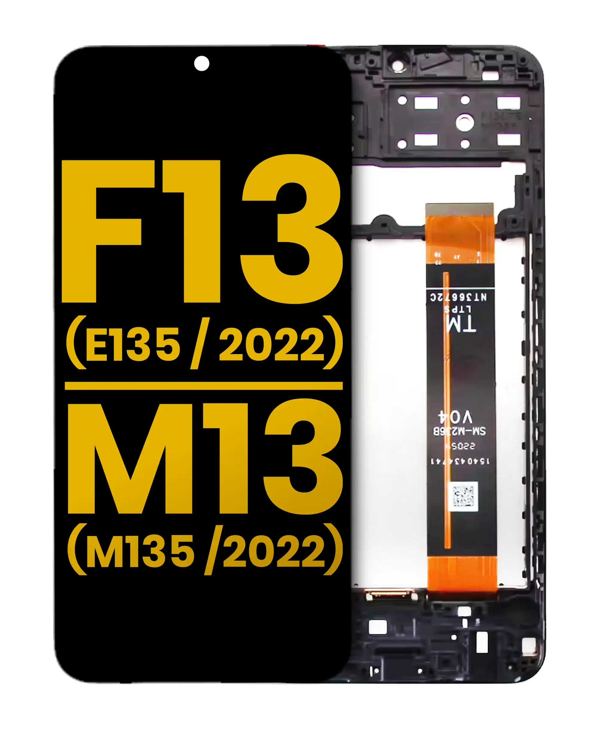 LCD Display with Frame for Samsung Galaxy F13 (E135 / 2022) / M13 (M135 / 2022) (Refurbished) (All Colors)