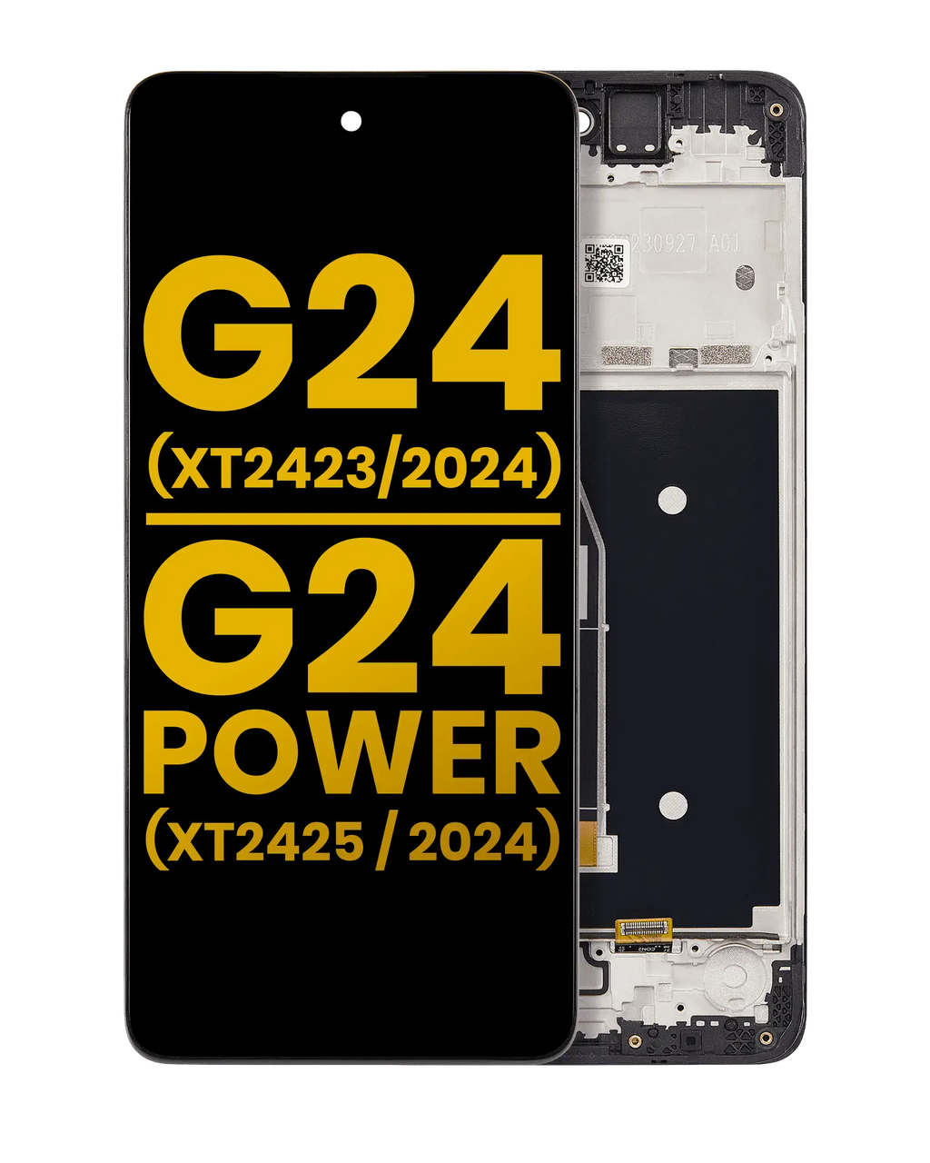 LCD-Modul mit Rahmen für Motorola G24/G24 Power Refurbished