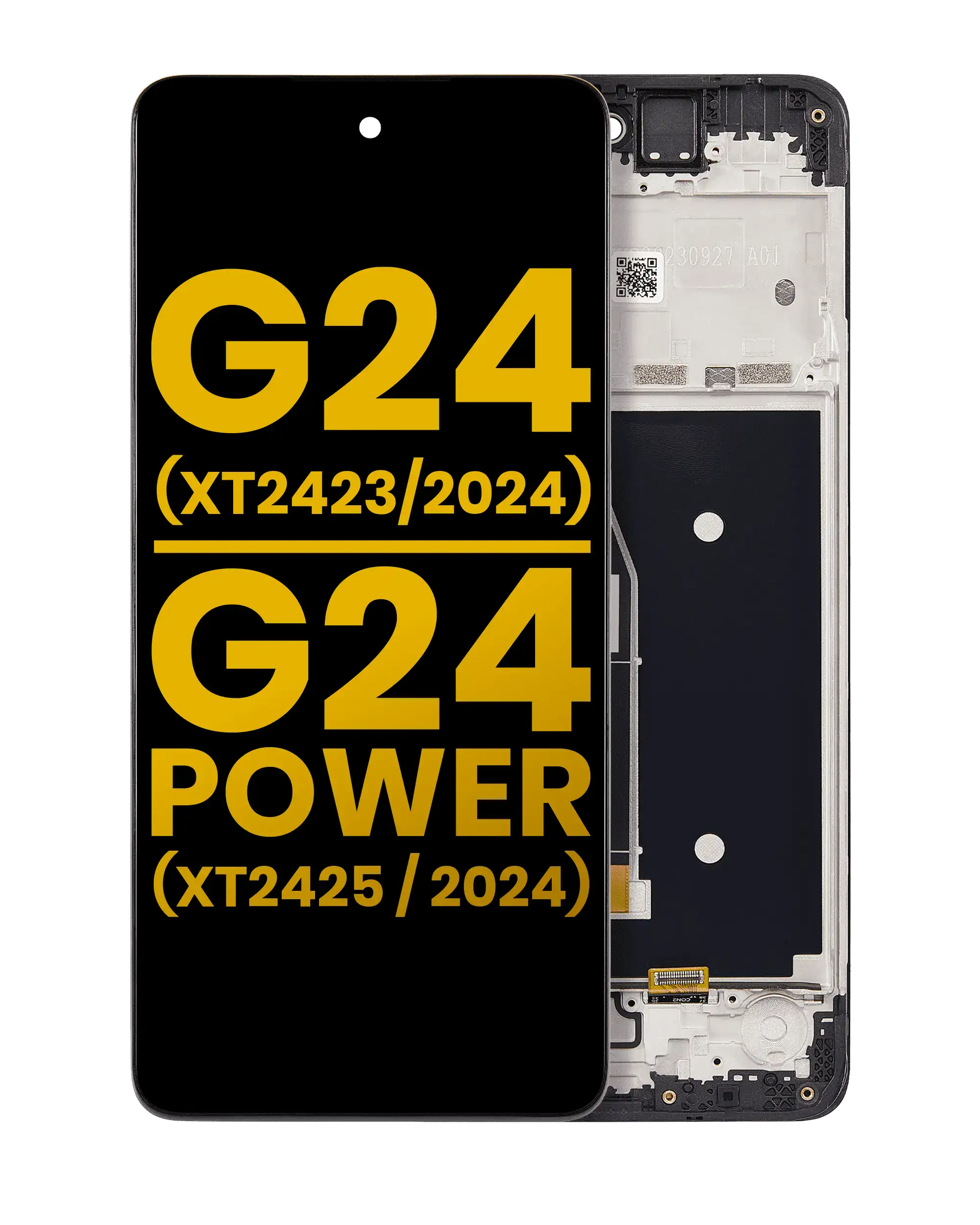 LCD-Modul mit Rahmen für Motorola G24/G24 Power Refurbished