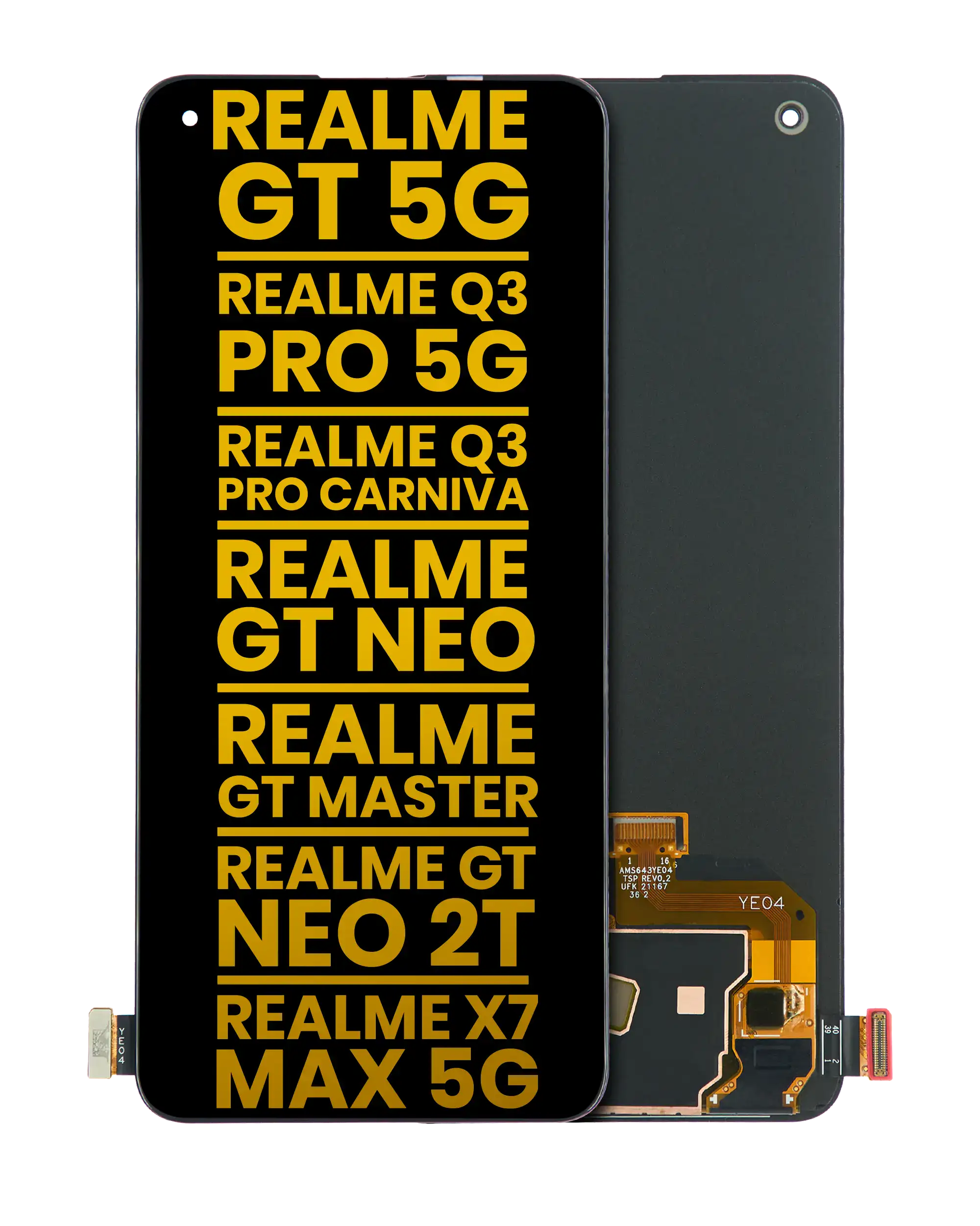 OLED-Display ohne Rahmen für Realme GT 5G/GT Neo/GT Master (Refurbished)