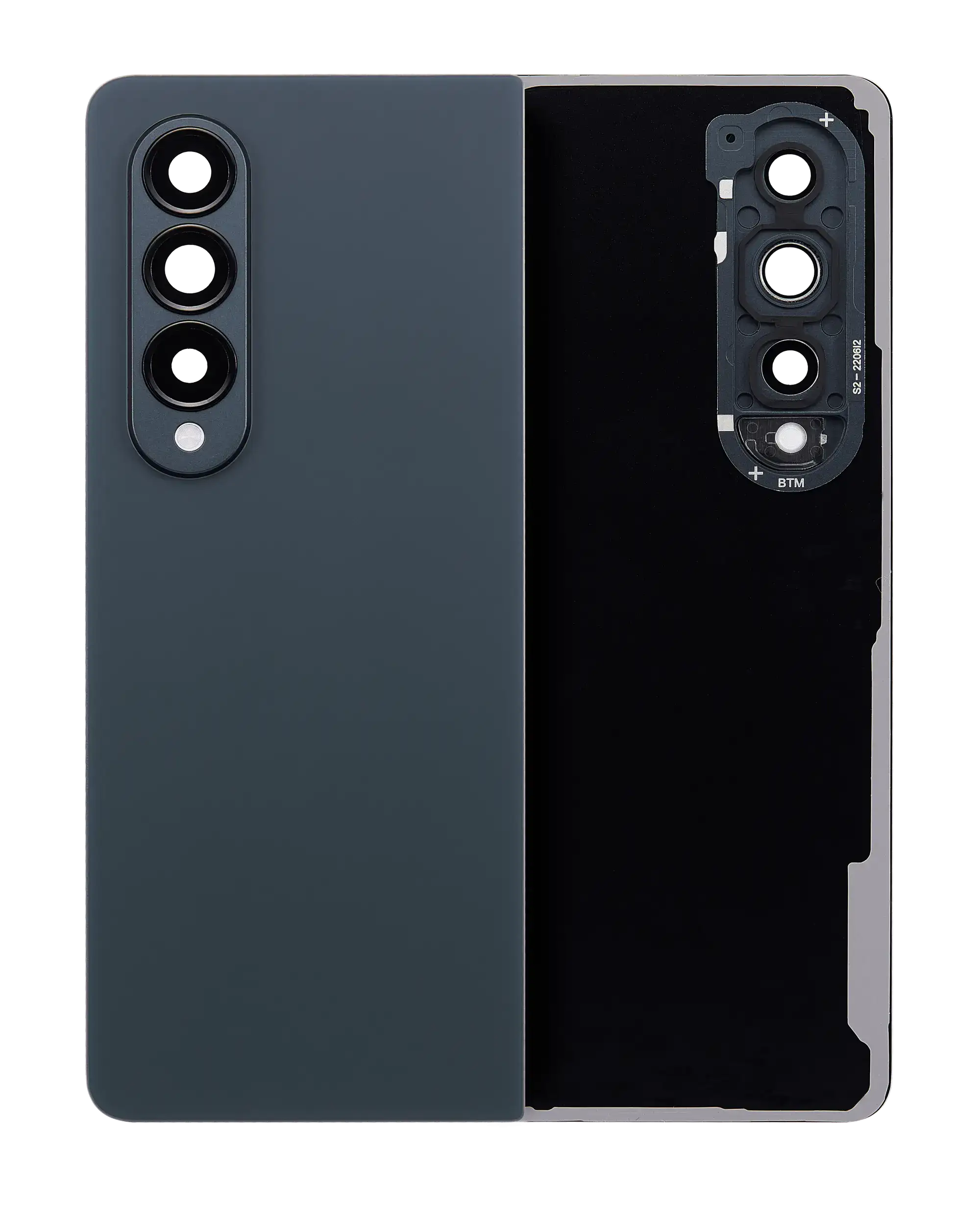 Back Cover Glass with Camera Lens for Samsung Galaxy Z Fold 4 (Service Pack) (Graygreen)