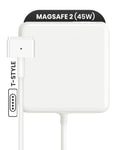 45W MagSafe 2 Power Adapter with Cable (T-Style) for MacBook (used OEM, quality A/B) (Bulk Packaging)