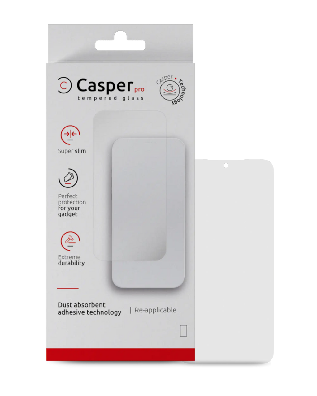 Casper Pro Tempered Glass for Google Pixel 8 (Retail Pack) (Clear)