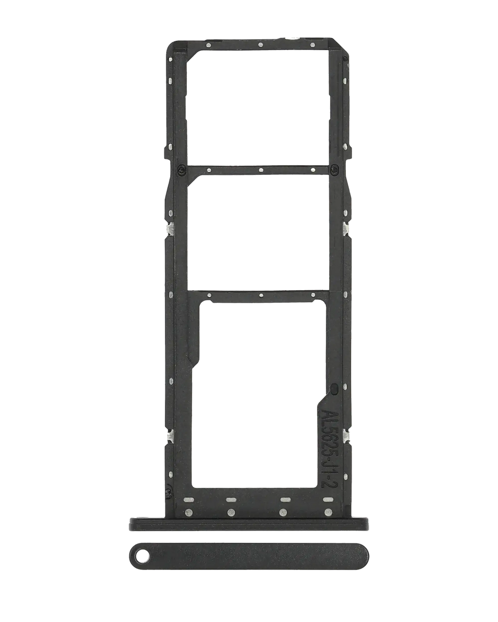 Dual SIM Card Tray for Samsung Galaxy A03S (A037F / 2021) in Black