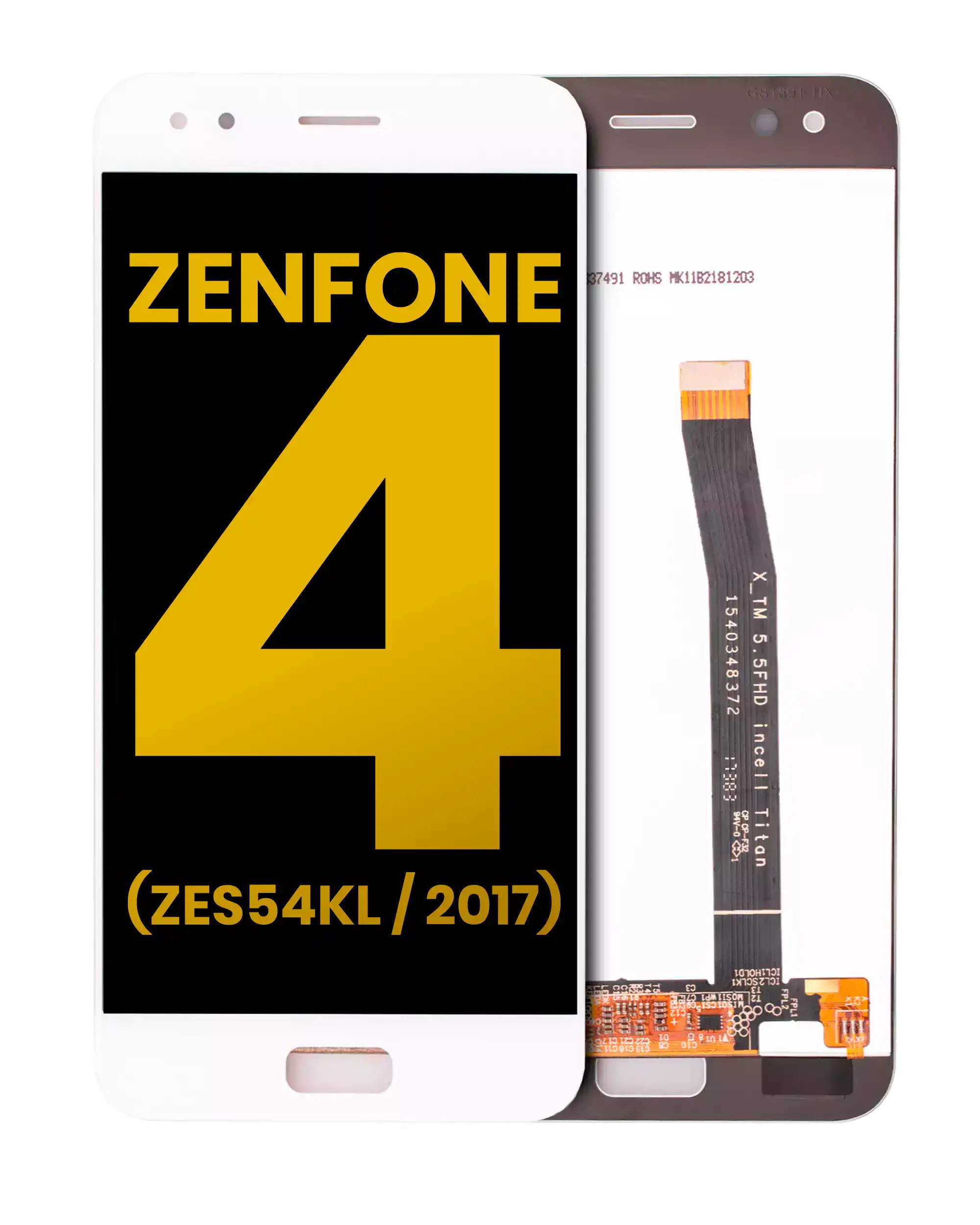 LCD Display without Frame for Asus ZenFone 4 (ZE554KL / 2017) (Refurbished) (White)