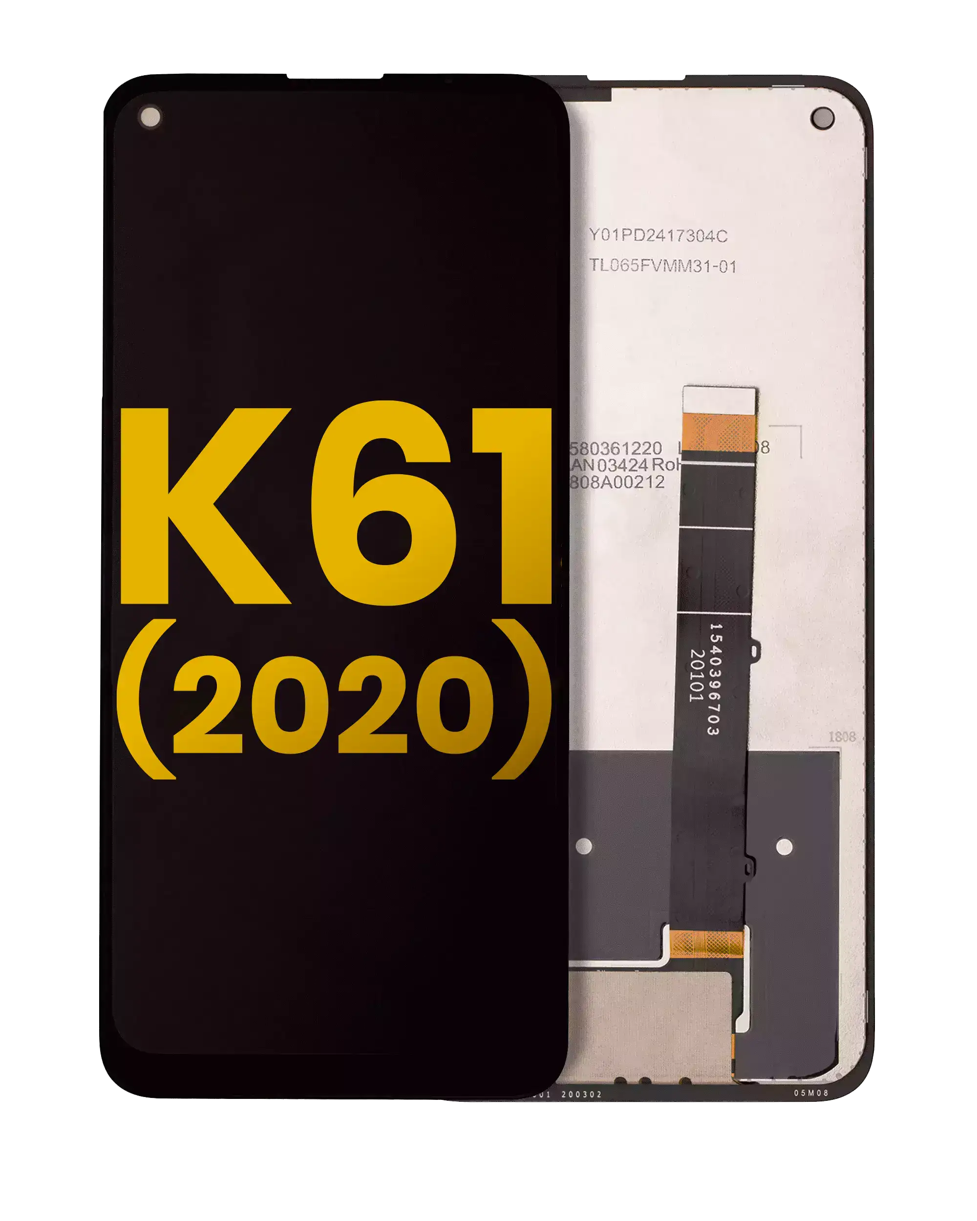 LCD-Display ohne Rahmen für LG K61 (2020) (Generalüberholt) (Schwarz)