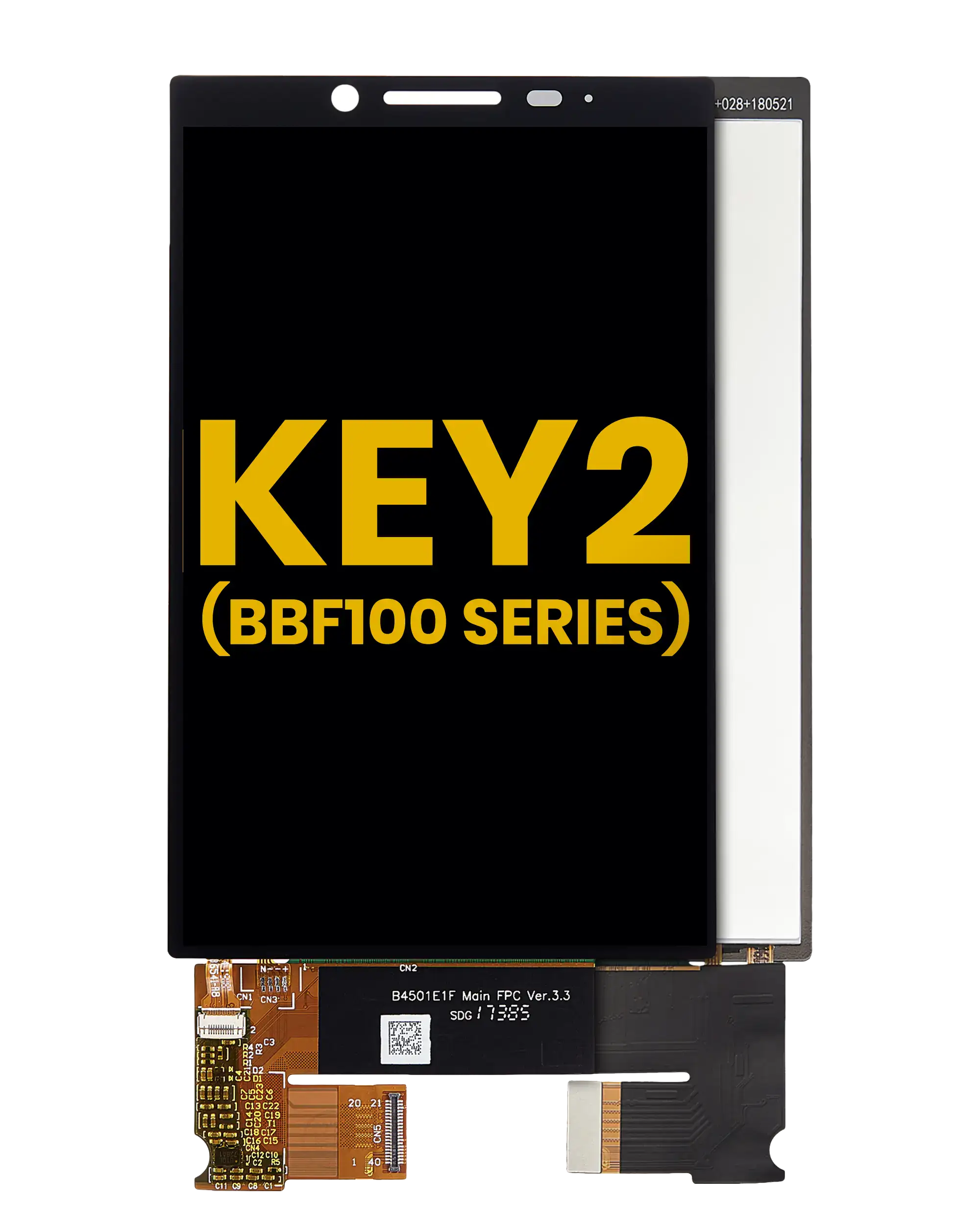 LCD-Display ohne Rahmen für BlackBerry KEY2 (BBF100 Series) (Generalüberholt) (S