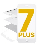 Glas mit Rahmen, OCA und Polarisator vorinstalliert für iPhone 7 Plus (Weiß)