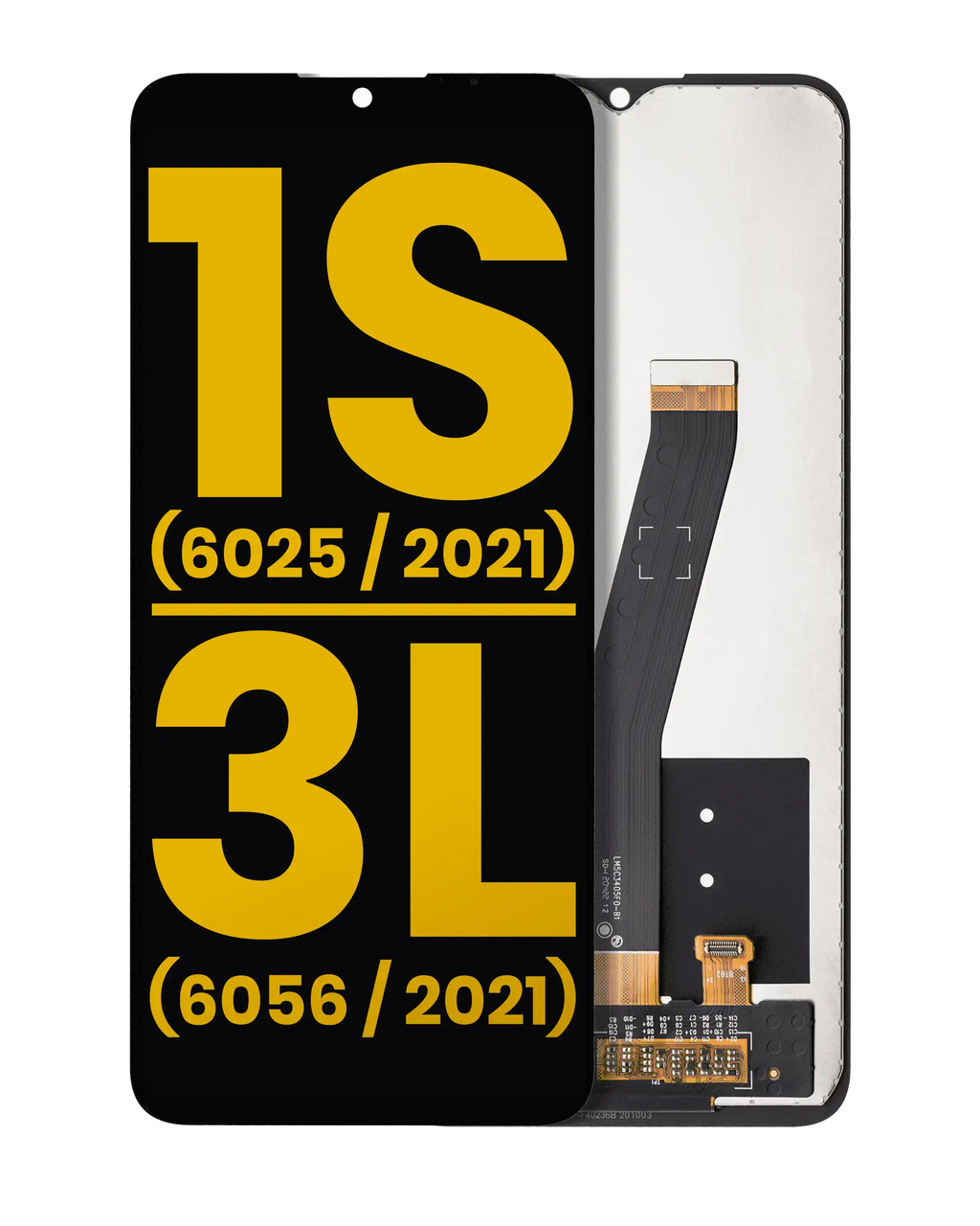 LCD-Display ohne Rahmen für Alcatel 1S/3L (Refurbished)