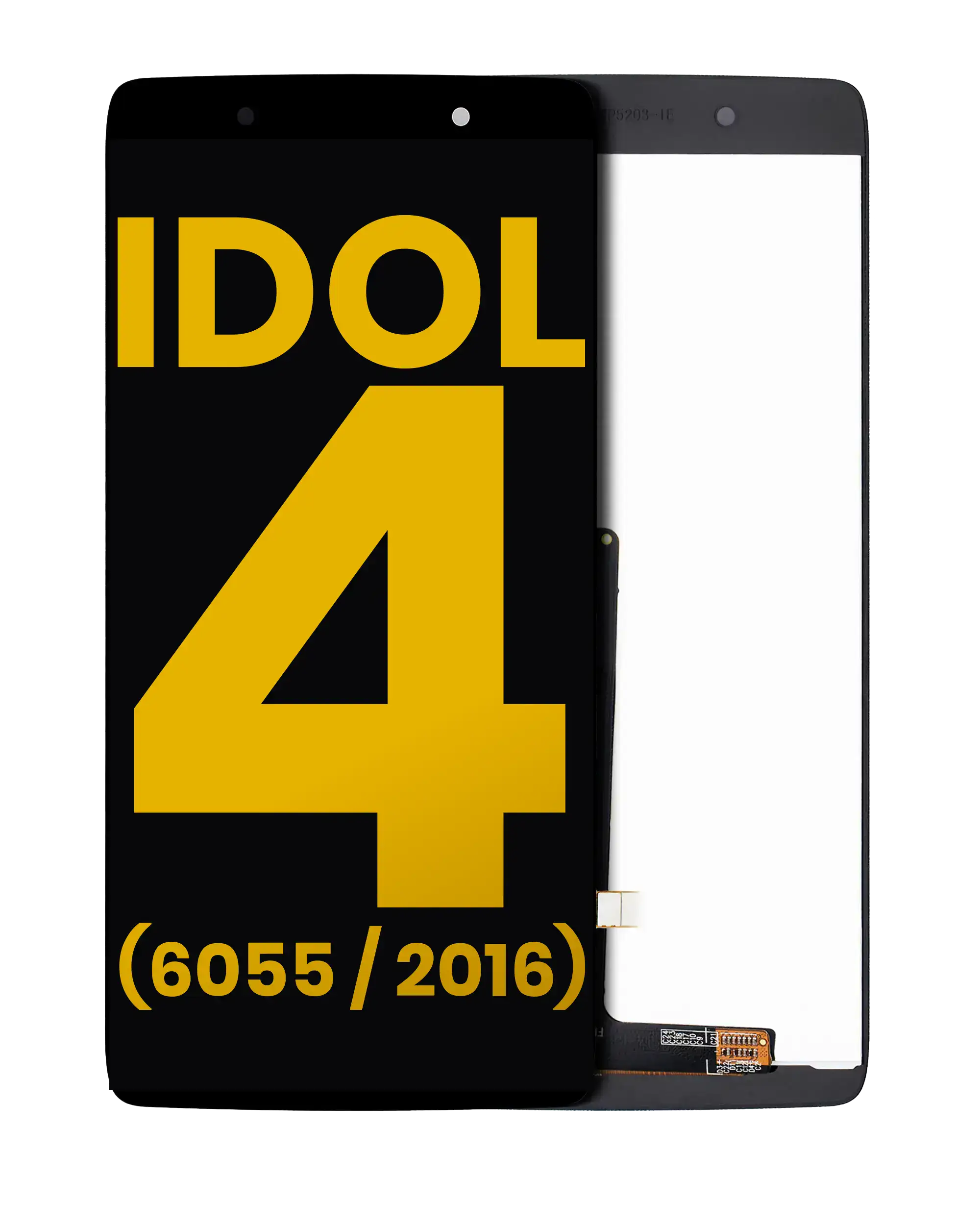LCD-Display ohne Rahmen für Alcatel Idol 4 (6055 / 2016) (Refurbished) (Schwarz)