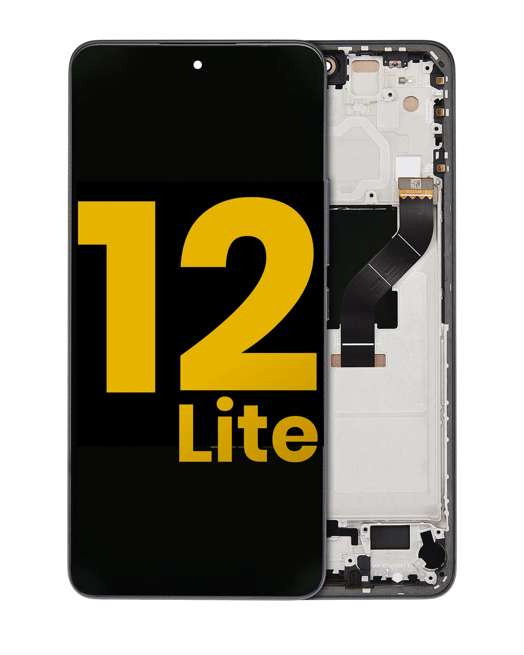 OLED-Display mit Rahmen für Xiaomi 12 Lite (Refurbished) (Schwarz)
