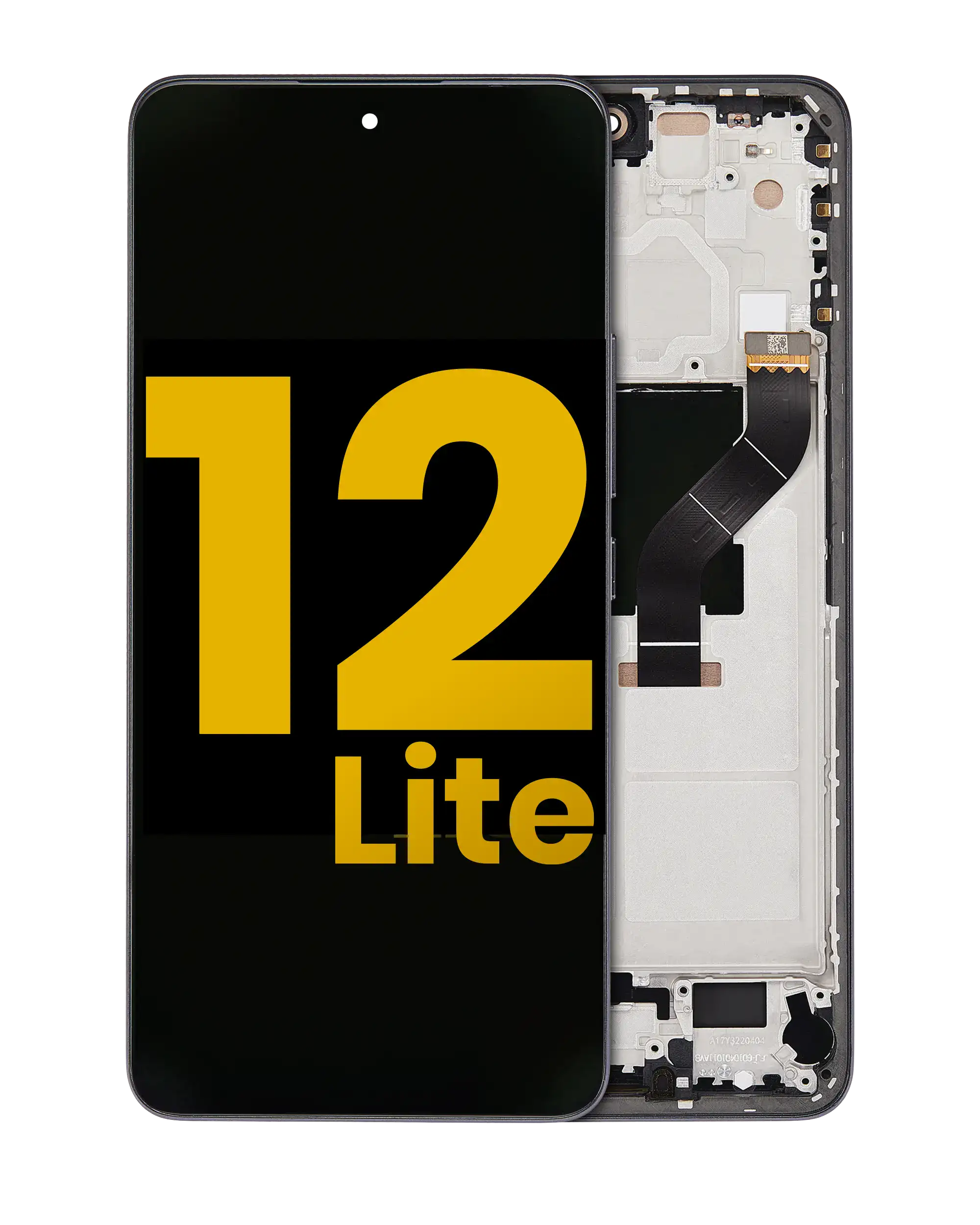 OLED-Display mit Rahmen für Xiaomi 12 Lite (Refurbished) (Schwarz)