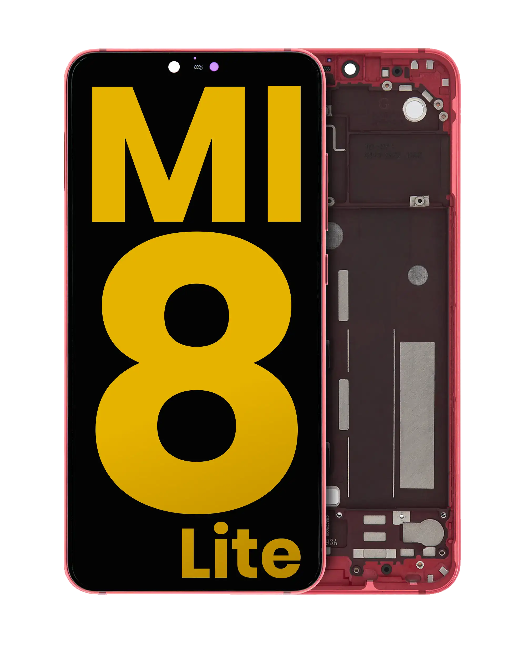 LCD Complete Assembly with Frame for Xiaomi Mi 8 Lite (Refurbished) (Twilight Gold)