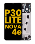LCD-Display mit Rahmen für Huawei P30 Lite (Generalüberholt) (Midnight Schwarz)