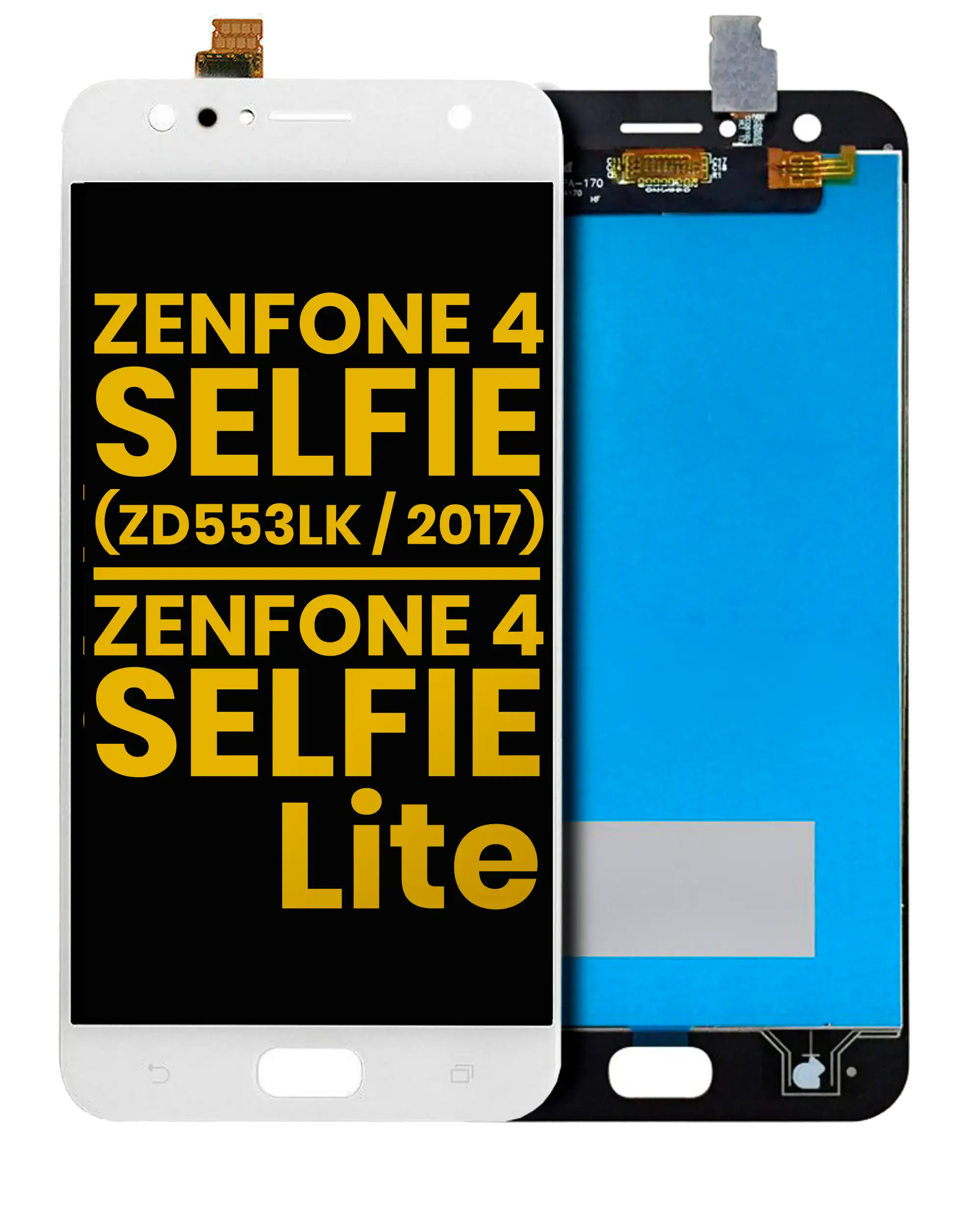 LCD-Display Ohne Rahmen für Asus ZenFone 4 Selfie / Lite Generalüberholt Weiß