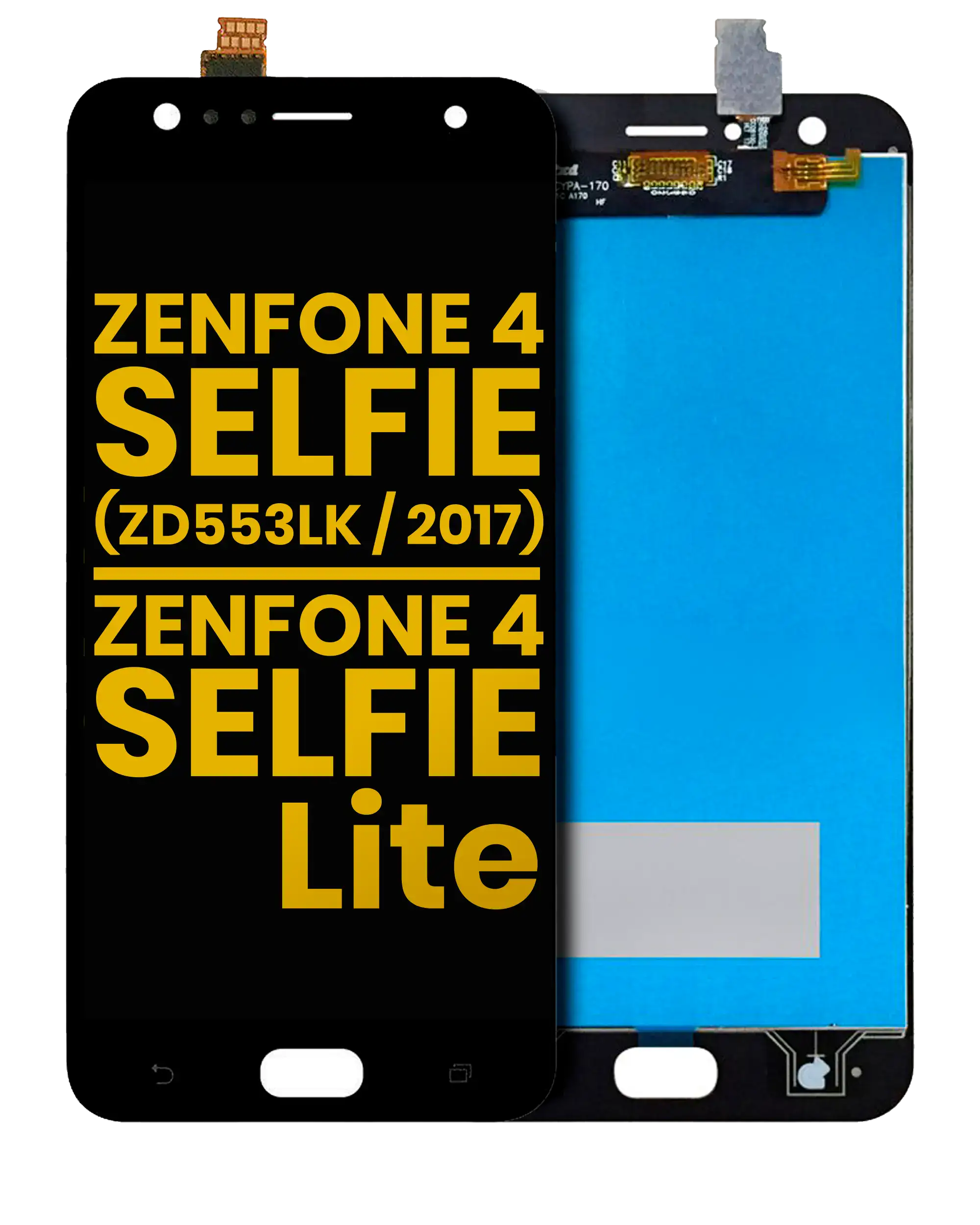 LCD-Komplettmontage ohne Rahmen für Asus ZenFone 4 Selfie/Lite - Generalüberholt