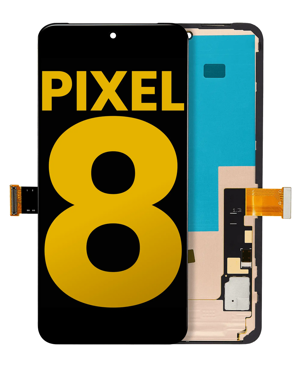 OLED Display with Frame (without Fingerprint Sensor) for Google Pixel 8 (Refurbished) (All Colors)