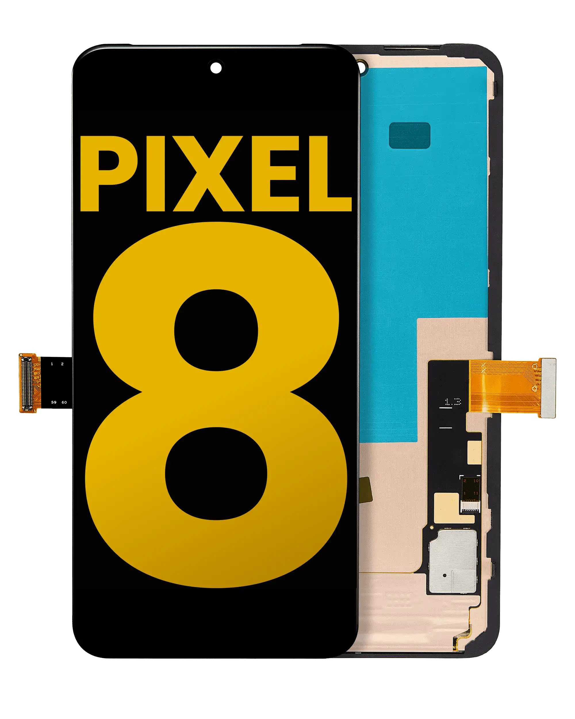 OLED Display with Frame (without Fingerprint Sensor) for Google Pixel 8 (Refurbished) (All Colors)