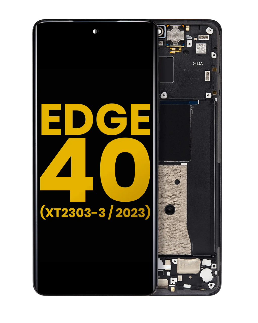 OLED-Display mit Rahmen für Motorola Moto Edge 40 (Refurbished) Eclipse Black