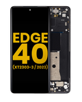 OLED-Display mit Rahmen für Motorola Moto Edge 40 (Refurbished) Eclipse Black