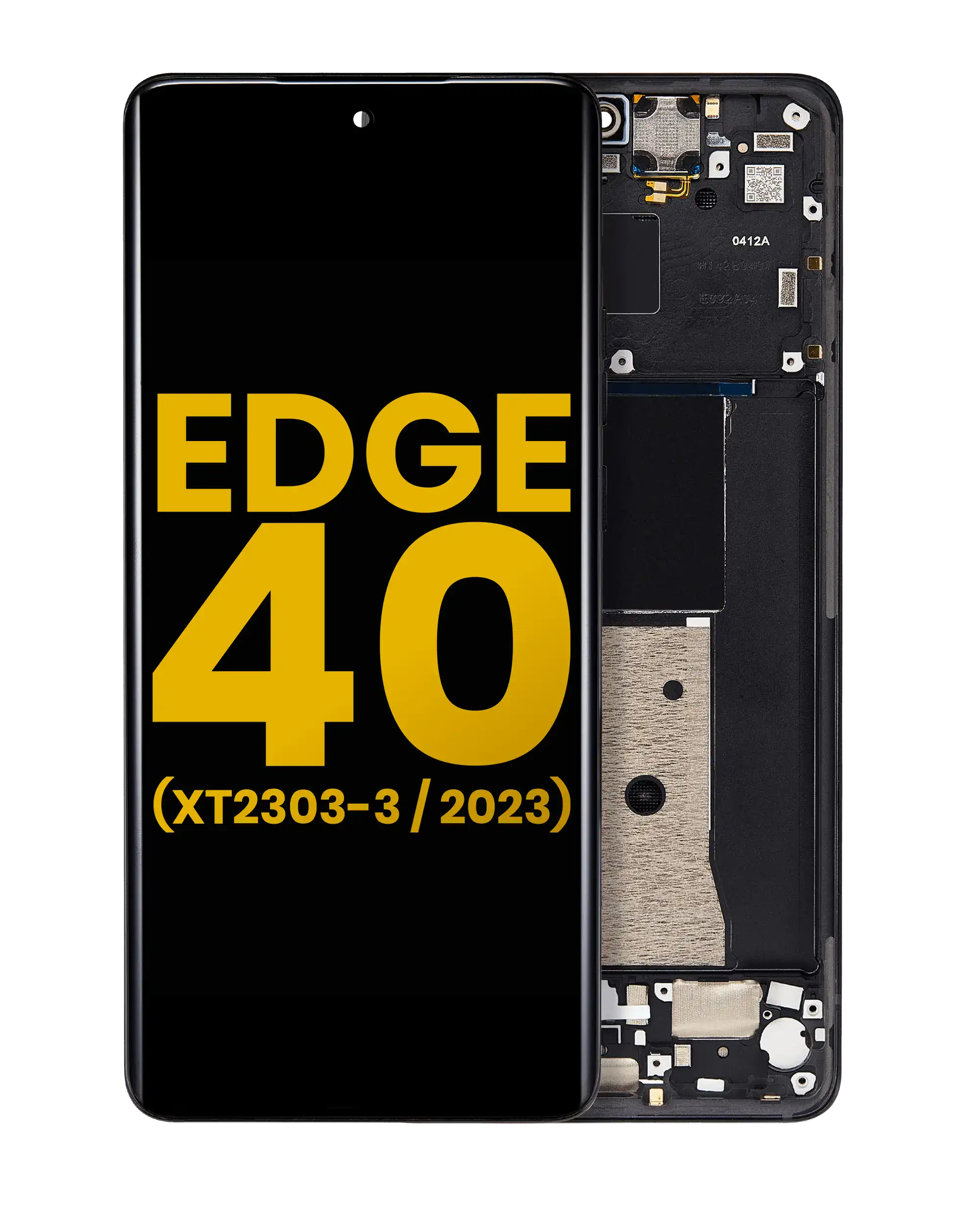 OLED-Display mit Rahmen für Motorola Moto Edge 40 (Refurbished) Eclipse Black